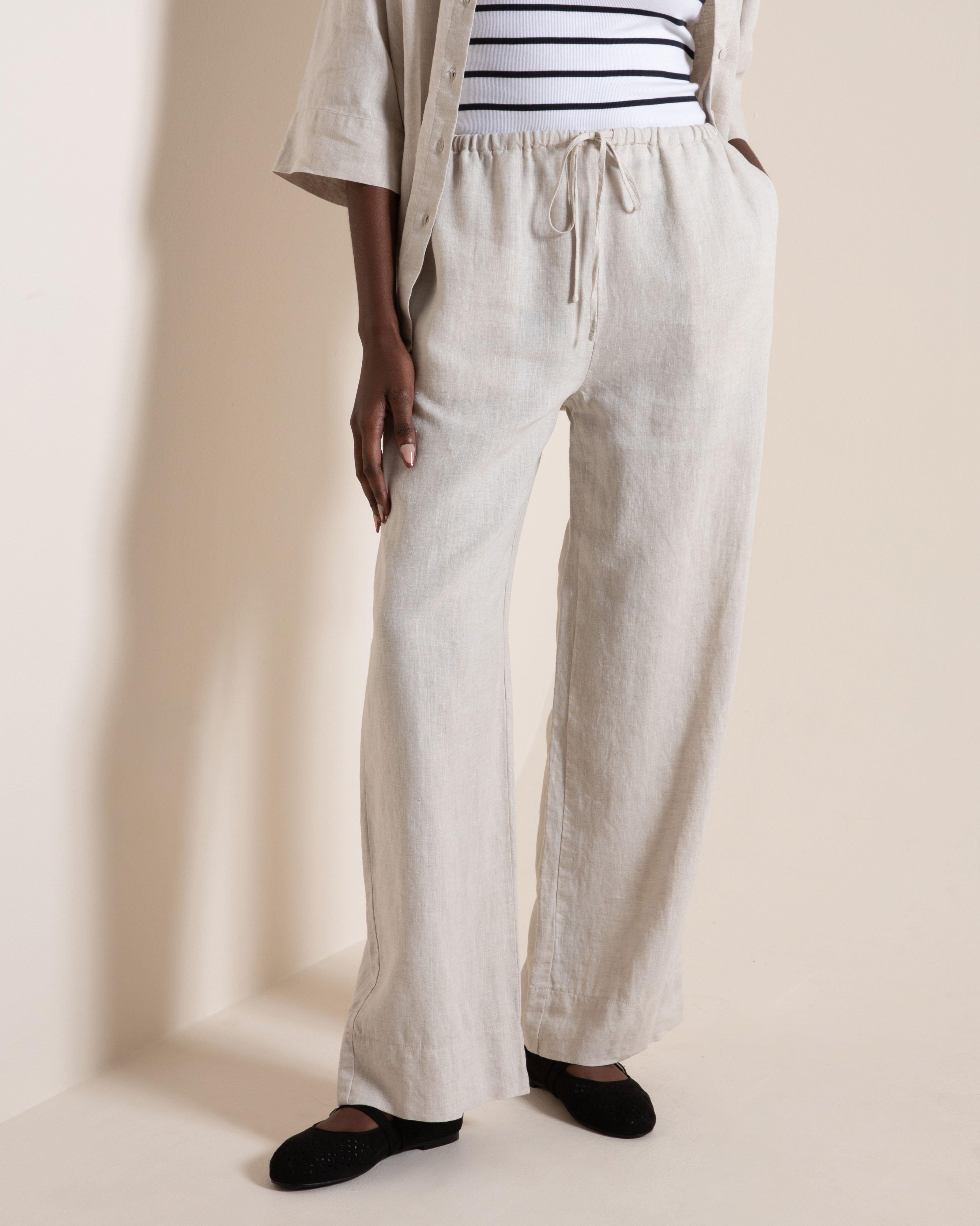 Old Khaki Women's Maria Linen Pants -  Oatmeal