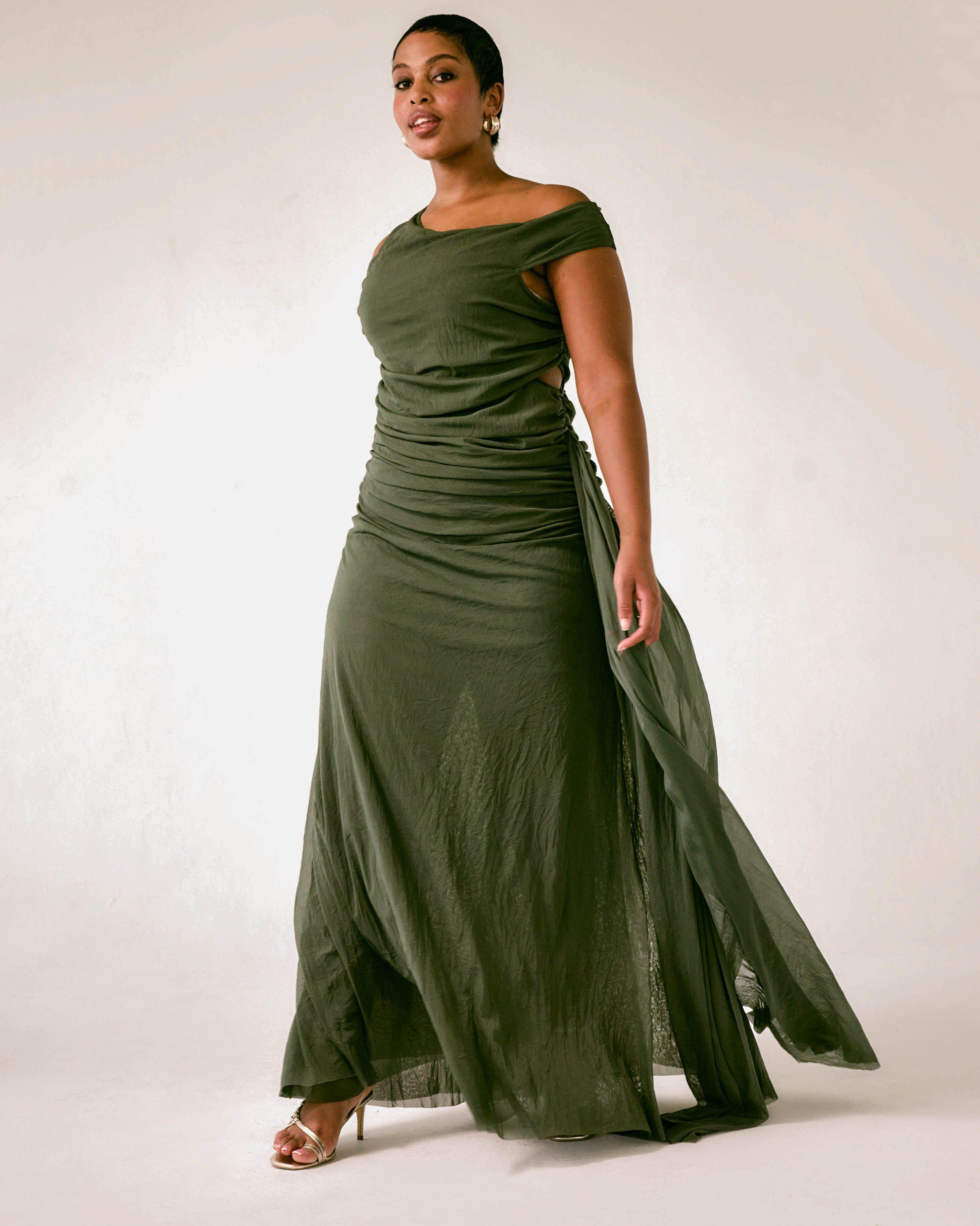 SR | Poetry Valeria Dress -  Dark Green