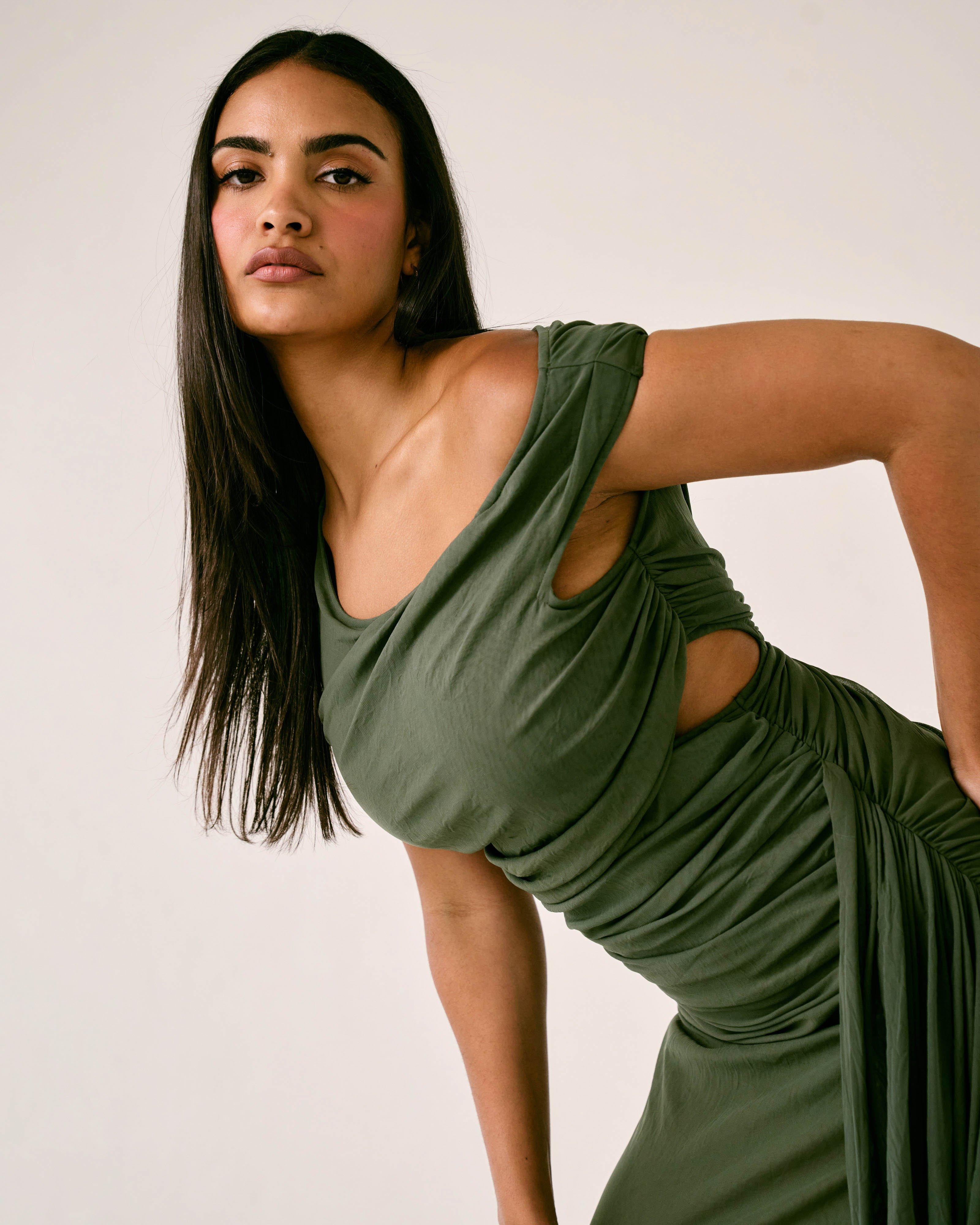 SR | Poetry Valeria Dress -  Dark Green