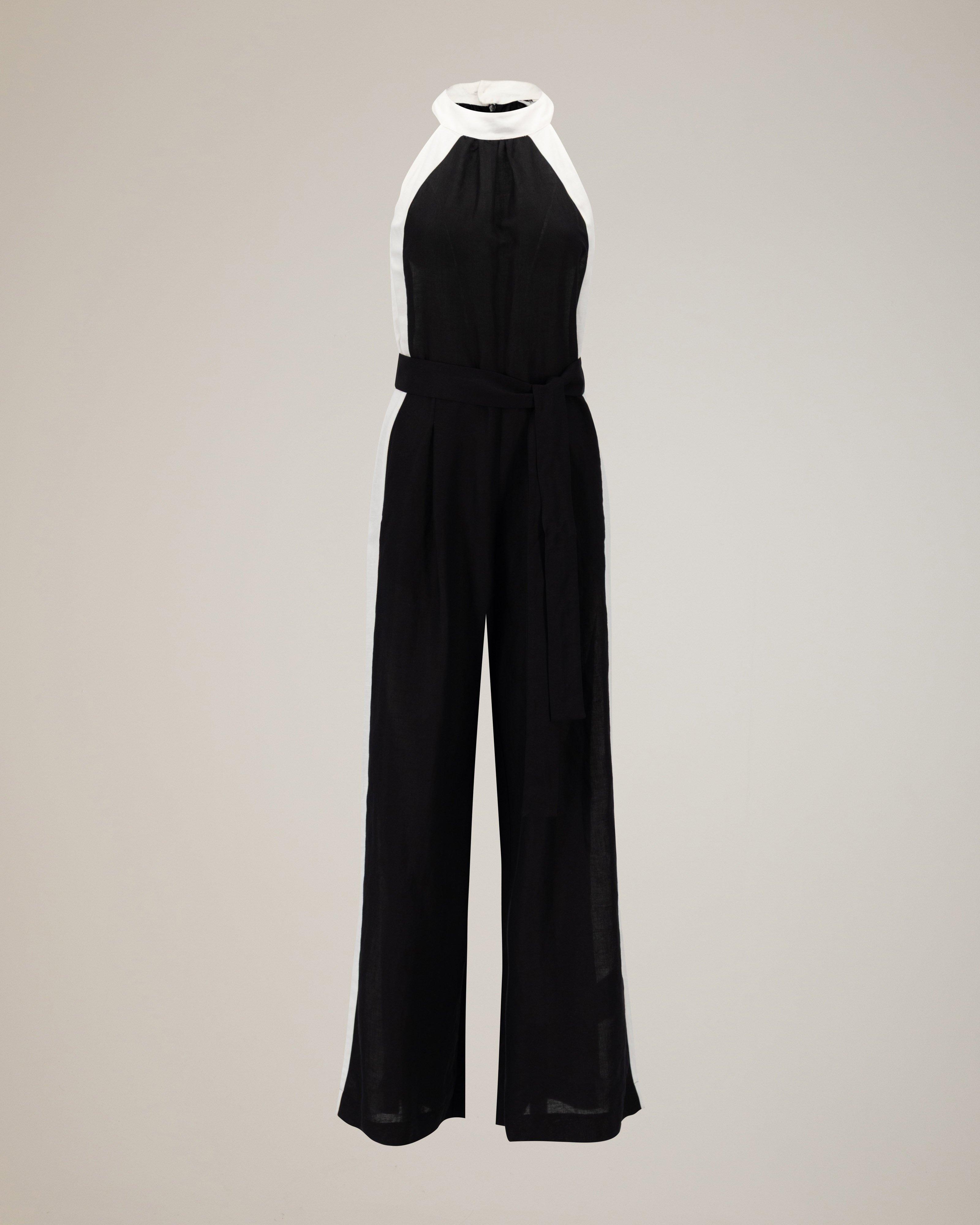 Orlandi Halter Neck Colourblocked Jumpsuit - Poetry Clothing