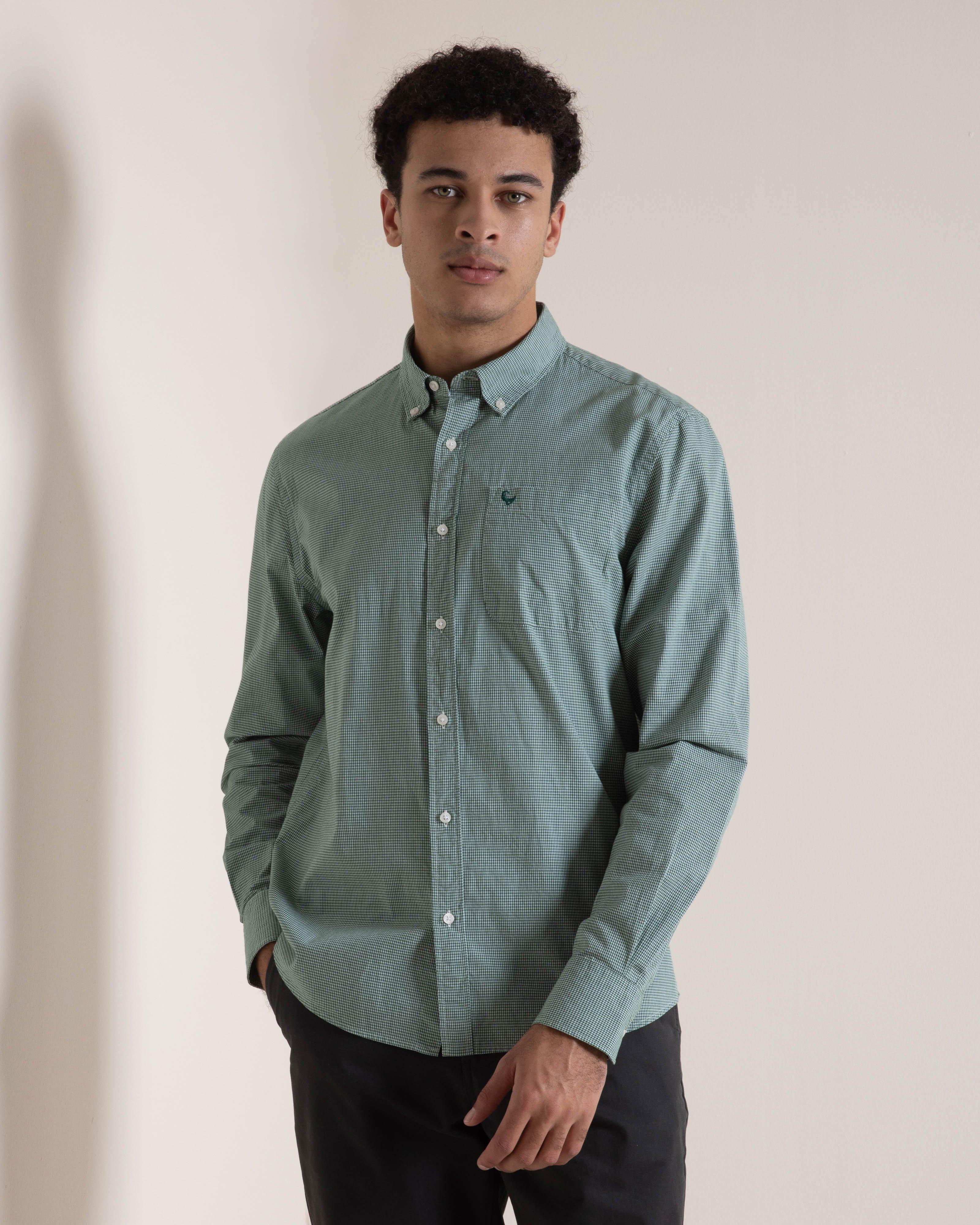 Men's Austin Slim Fit Check Shirt | Old Khaki