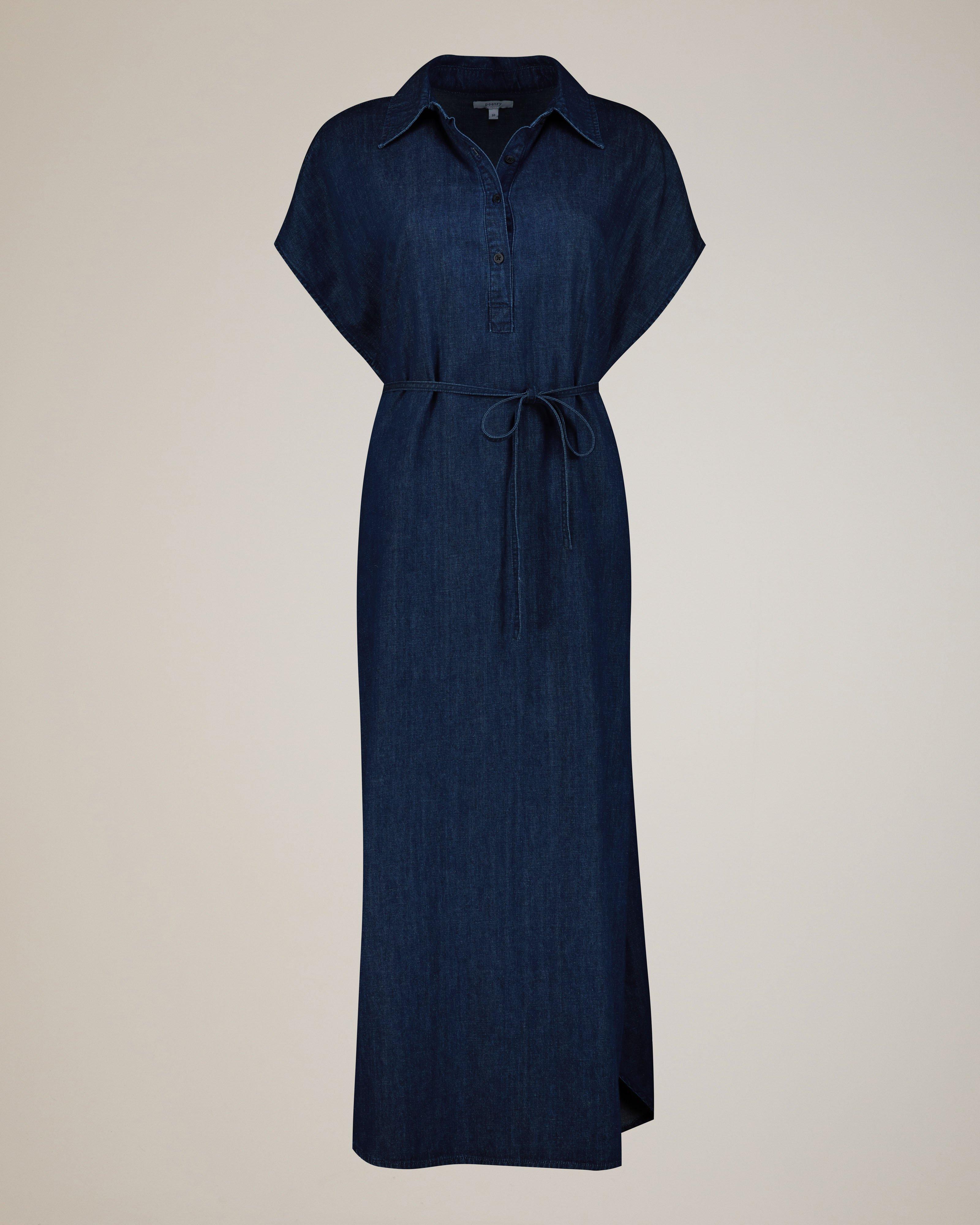 denim shirt dress south africa Denim Belted Shirt Dress
