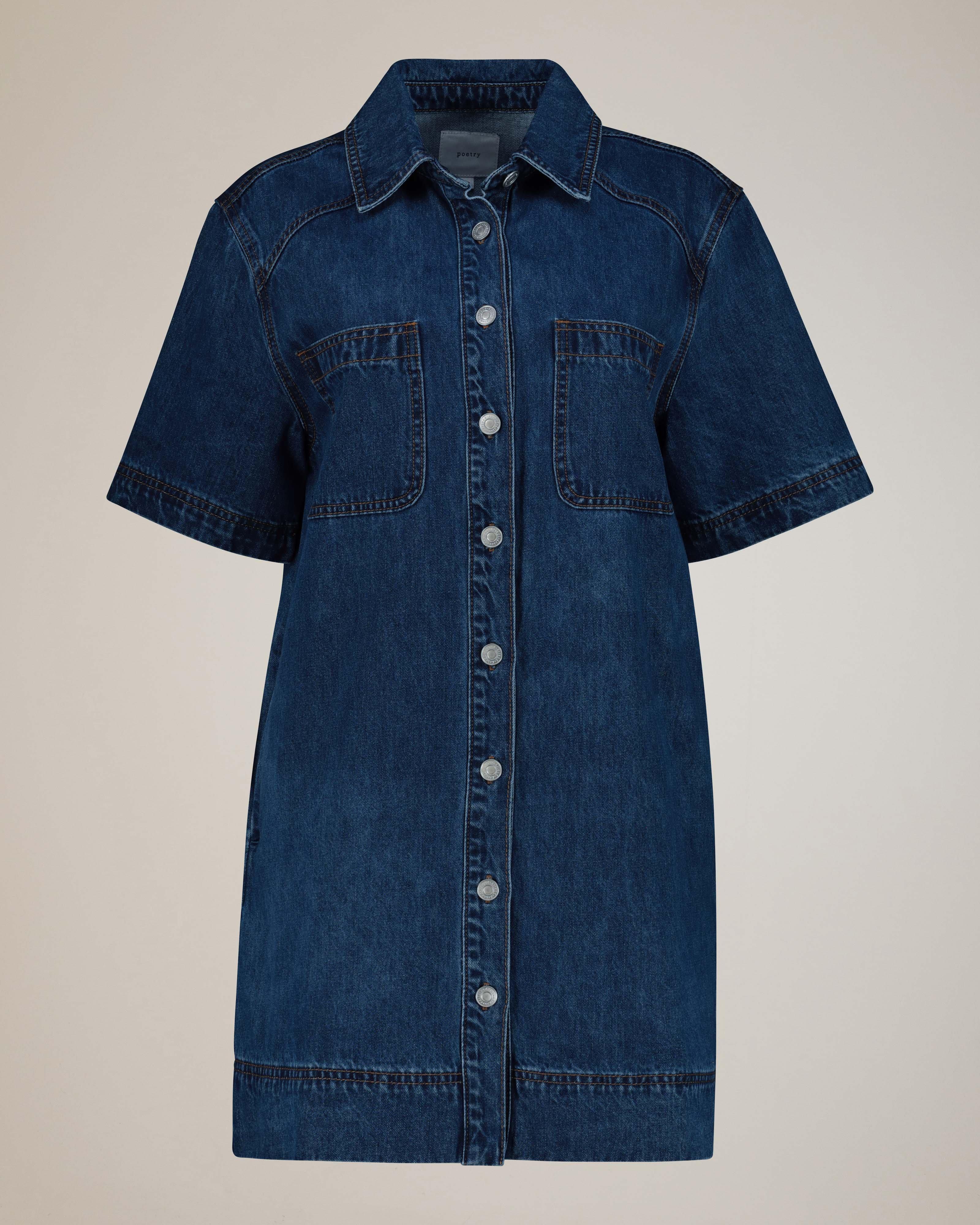 poetry denim dress Pola Denim Midi Dress