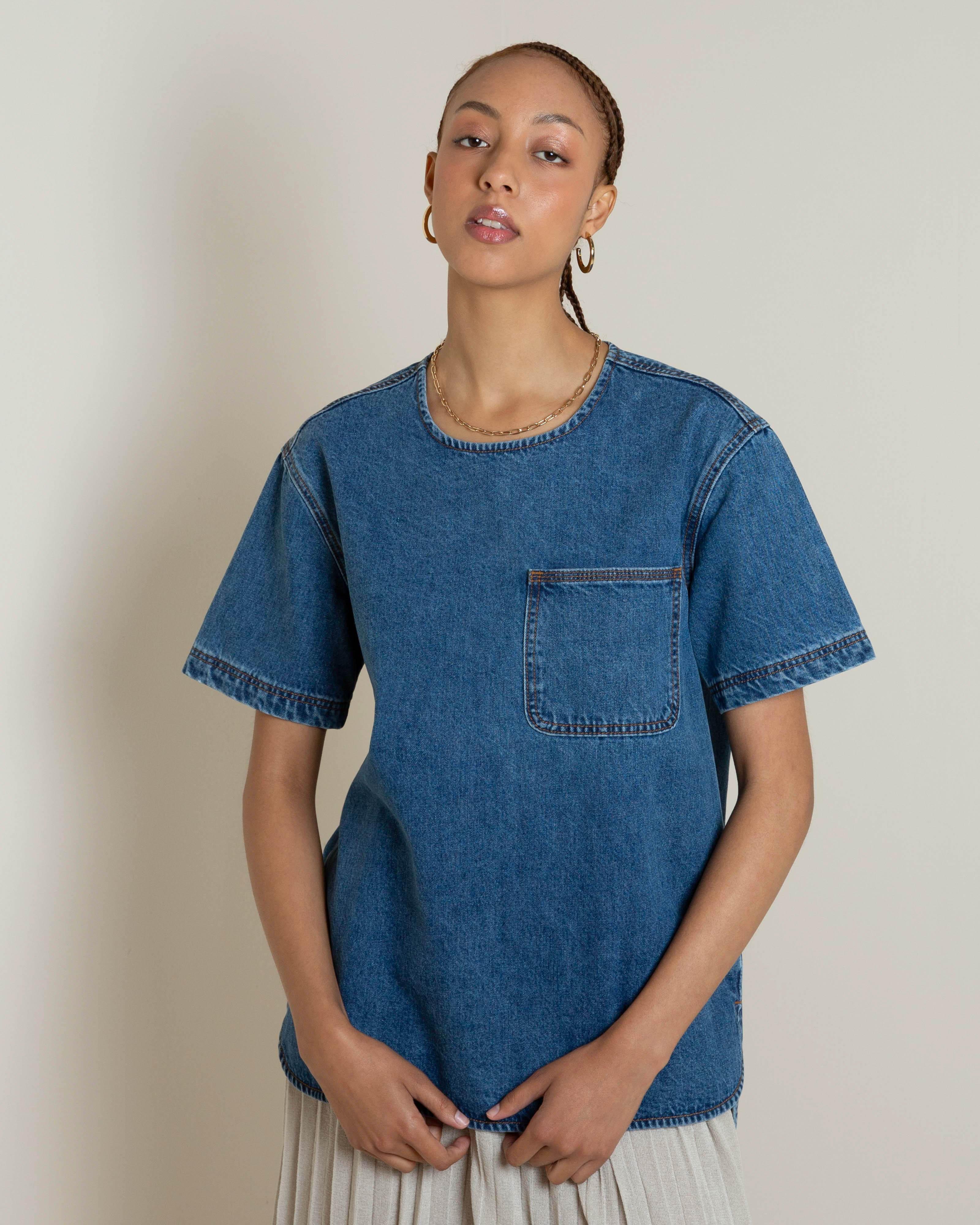 Rato Denim Tee -  Blue