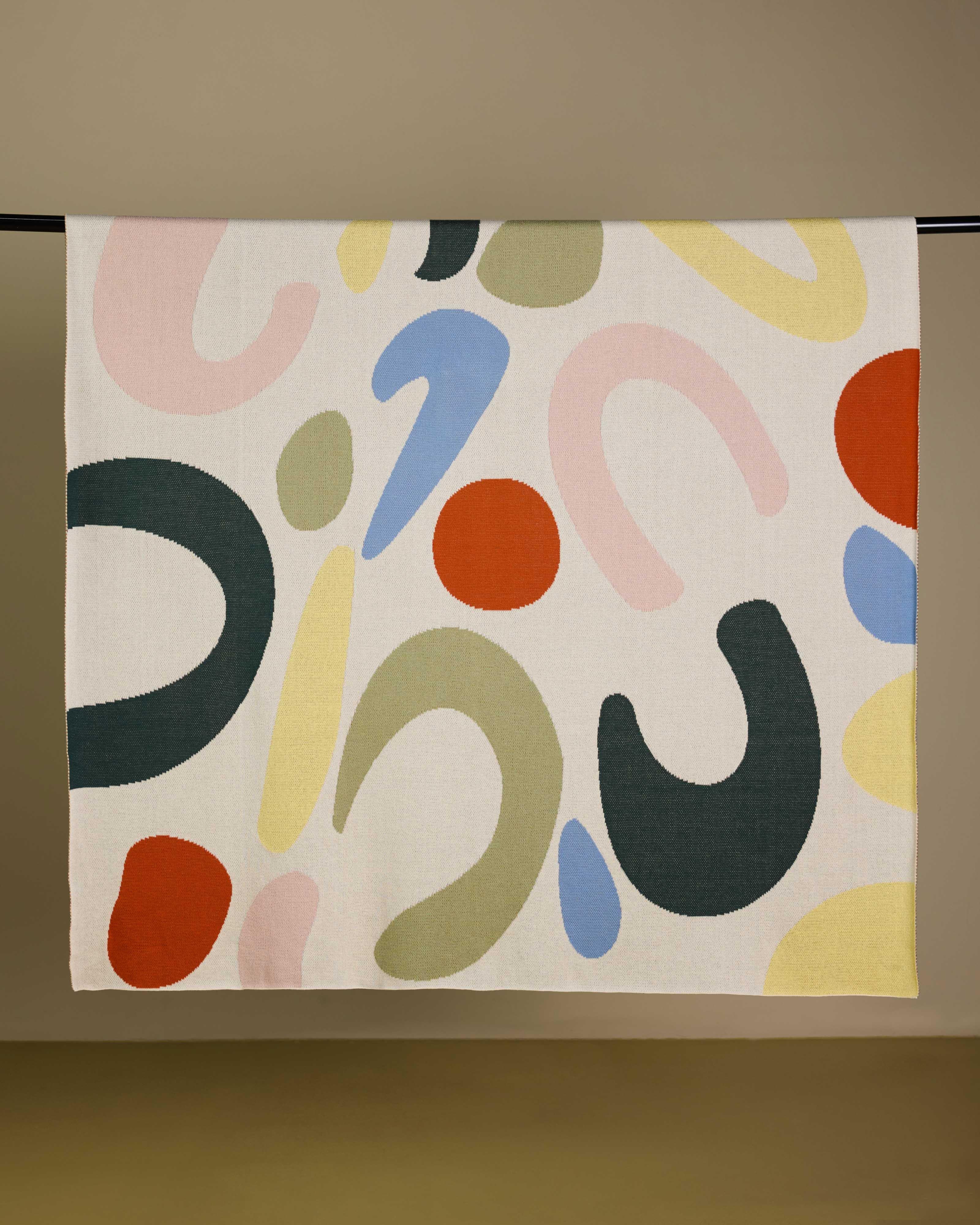 Abstract Shapes Knit Throw -  Assorted