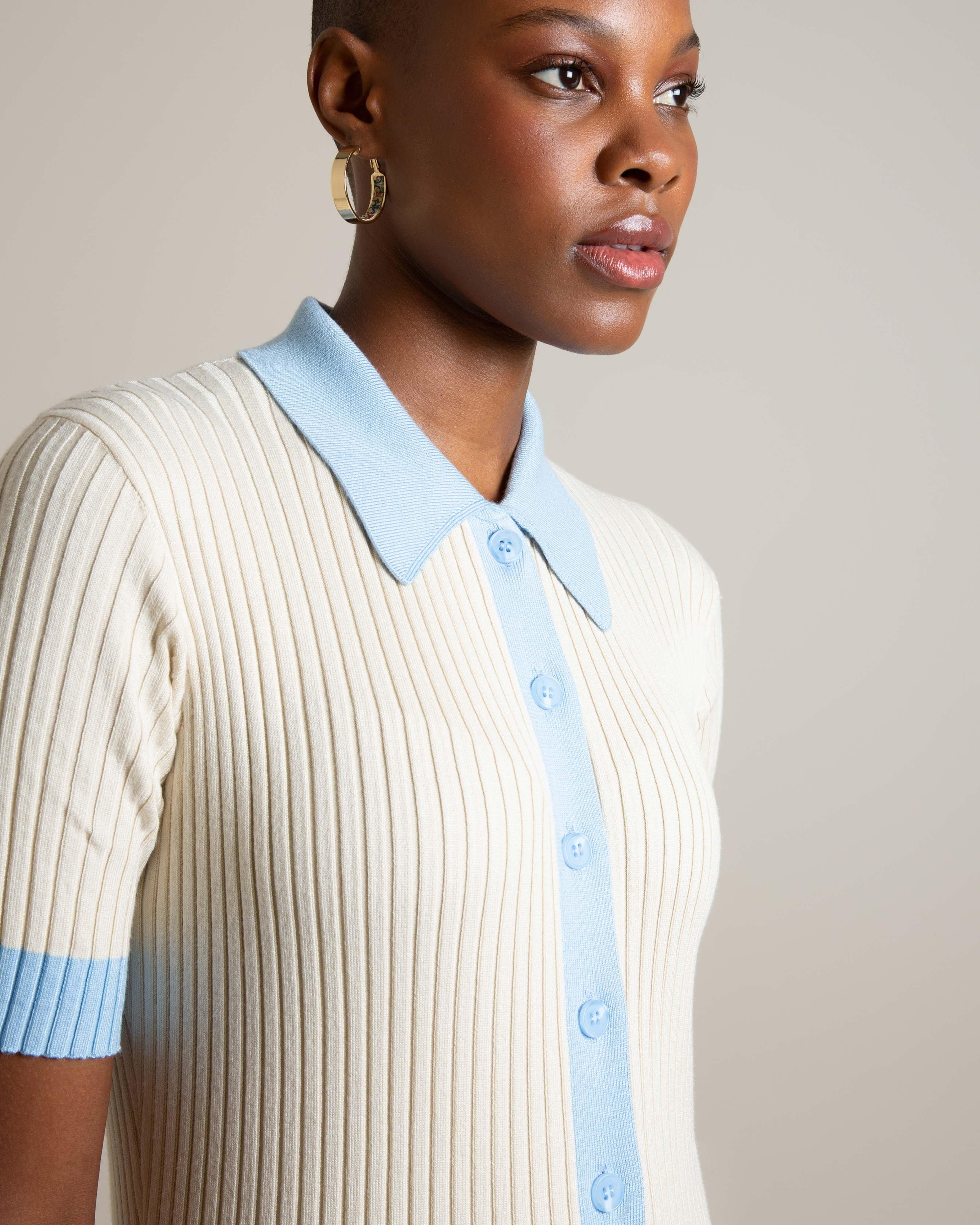 tie knit dress Nara Long Sleeve Mini Tie Knit Dress main image 0
