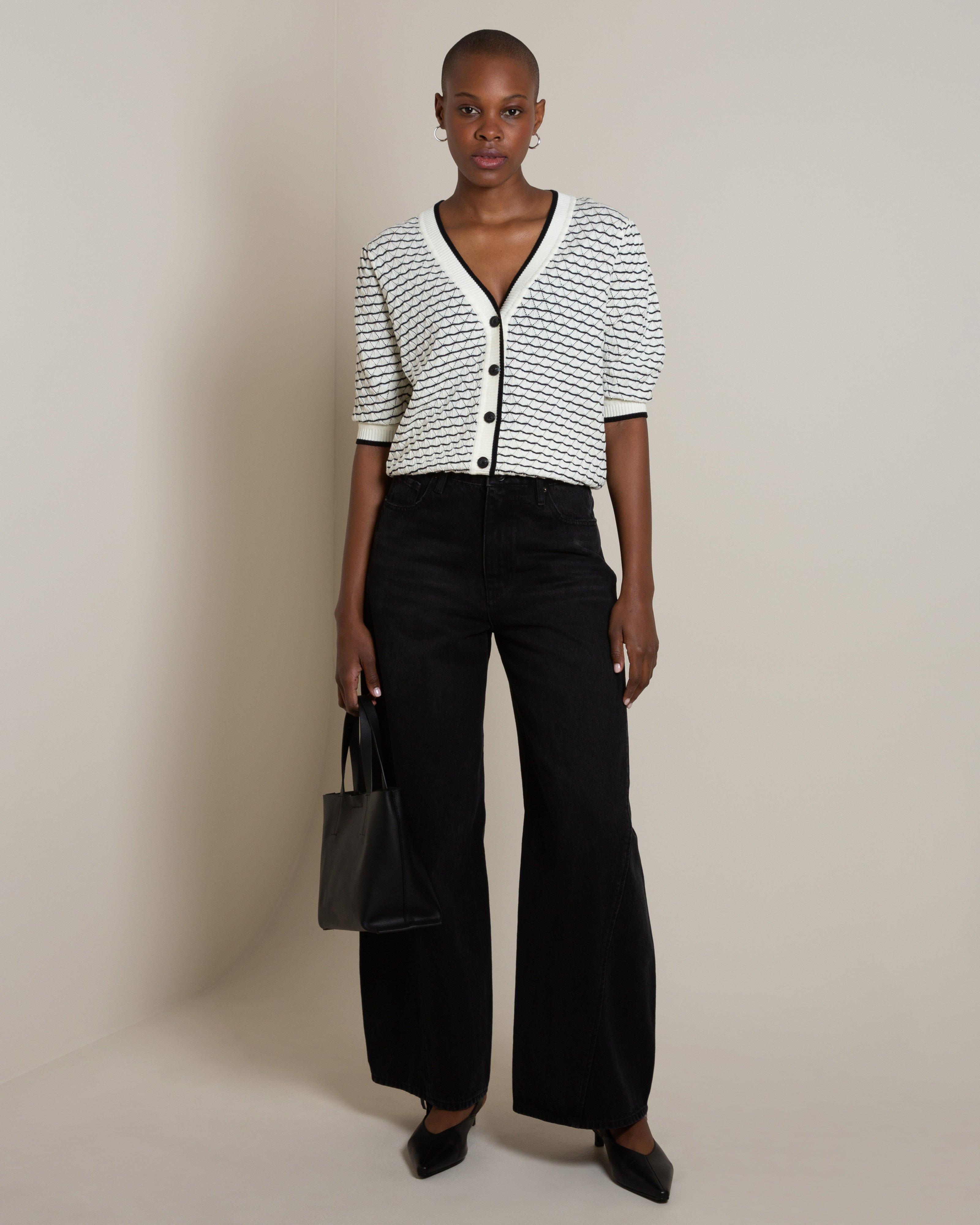 Robin Charcoal Twisted Seam Wide Leg Denims - Poetry Clothing Store