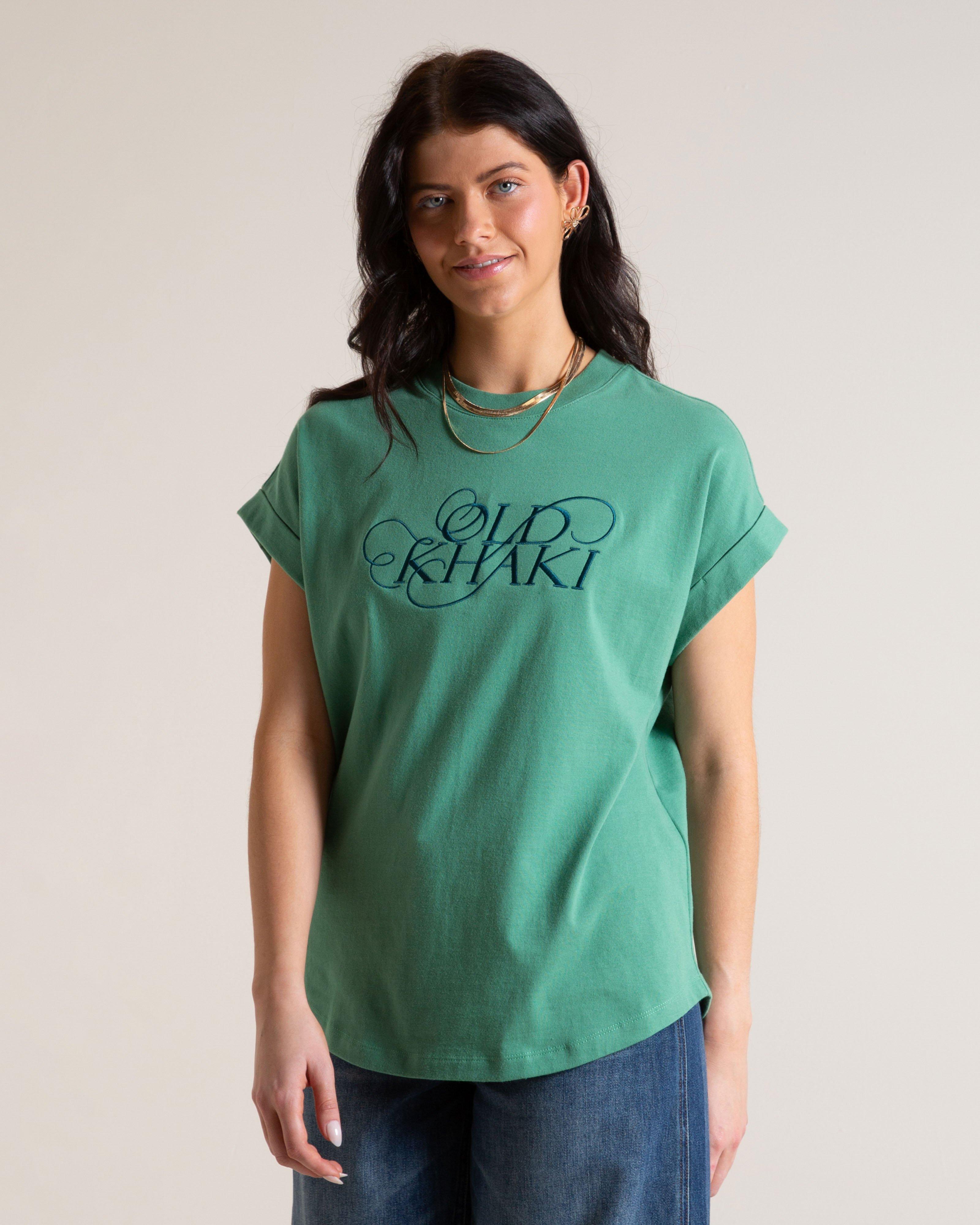 Old Khaki's Women's Laine Branded Tee -  Green