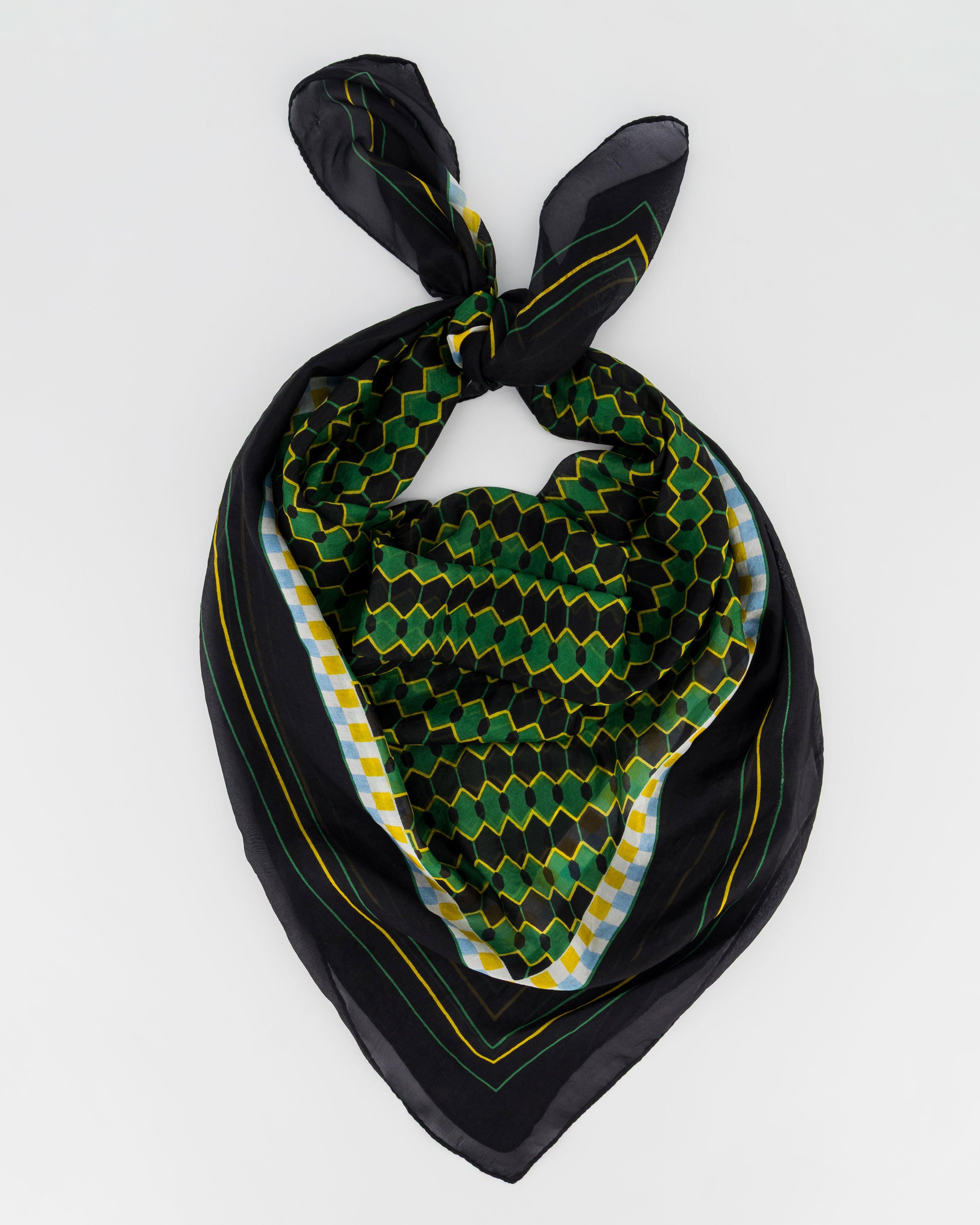 Rosa Geometric Printed Silk Scarf -  Assorted