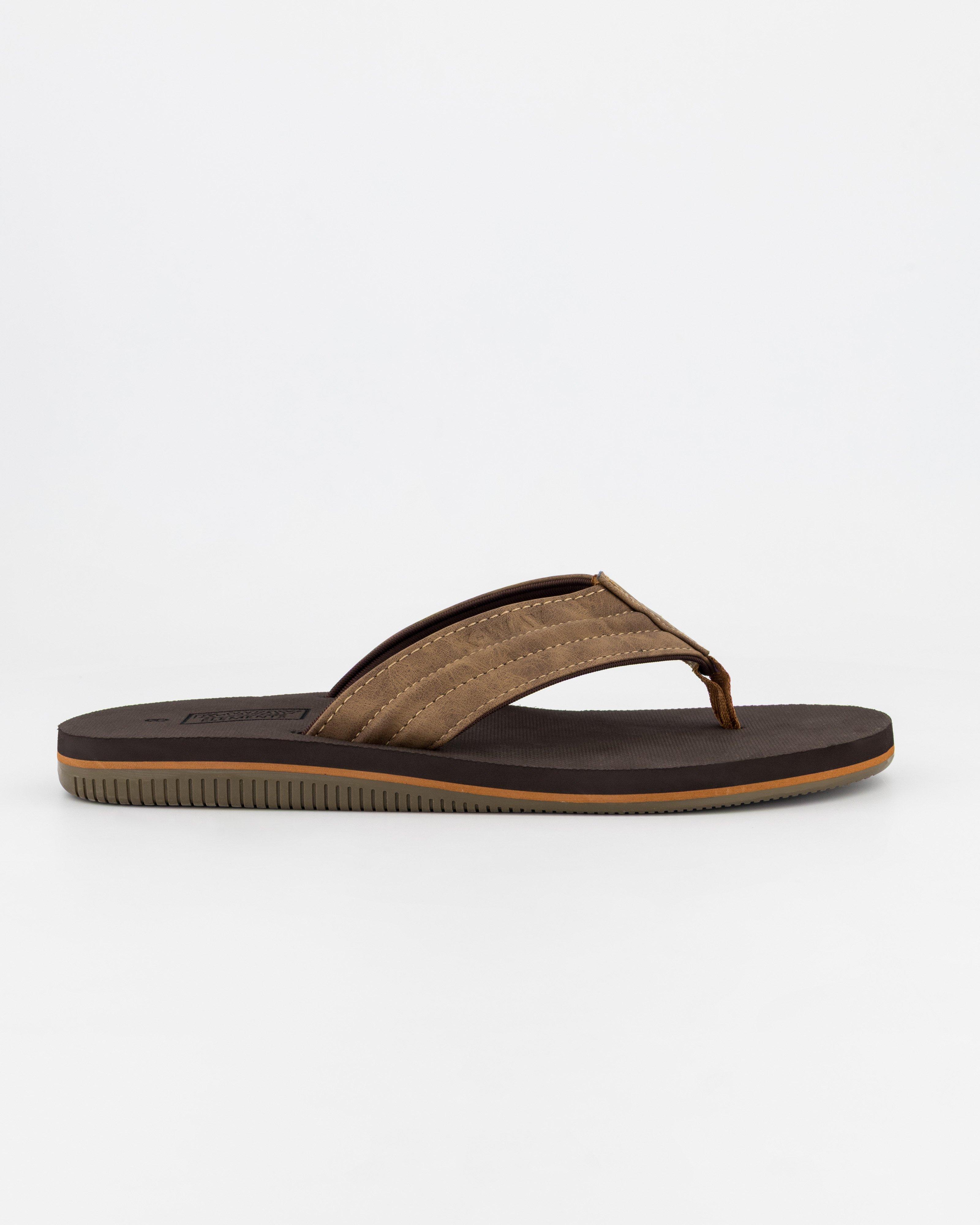 K-Way Elements Men's Tod Nubuk Flip Flops -  Brown