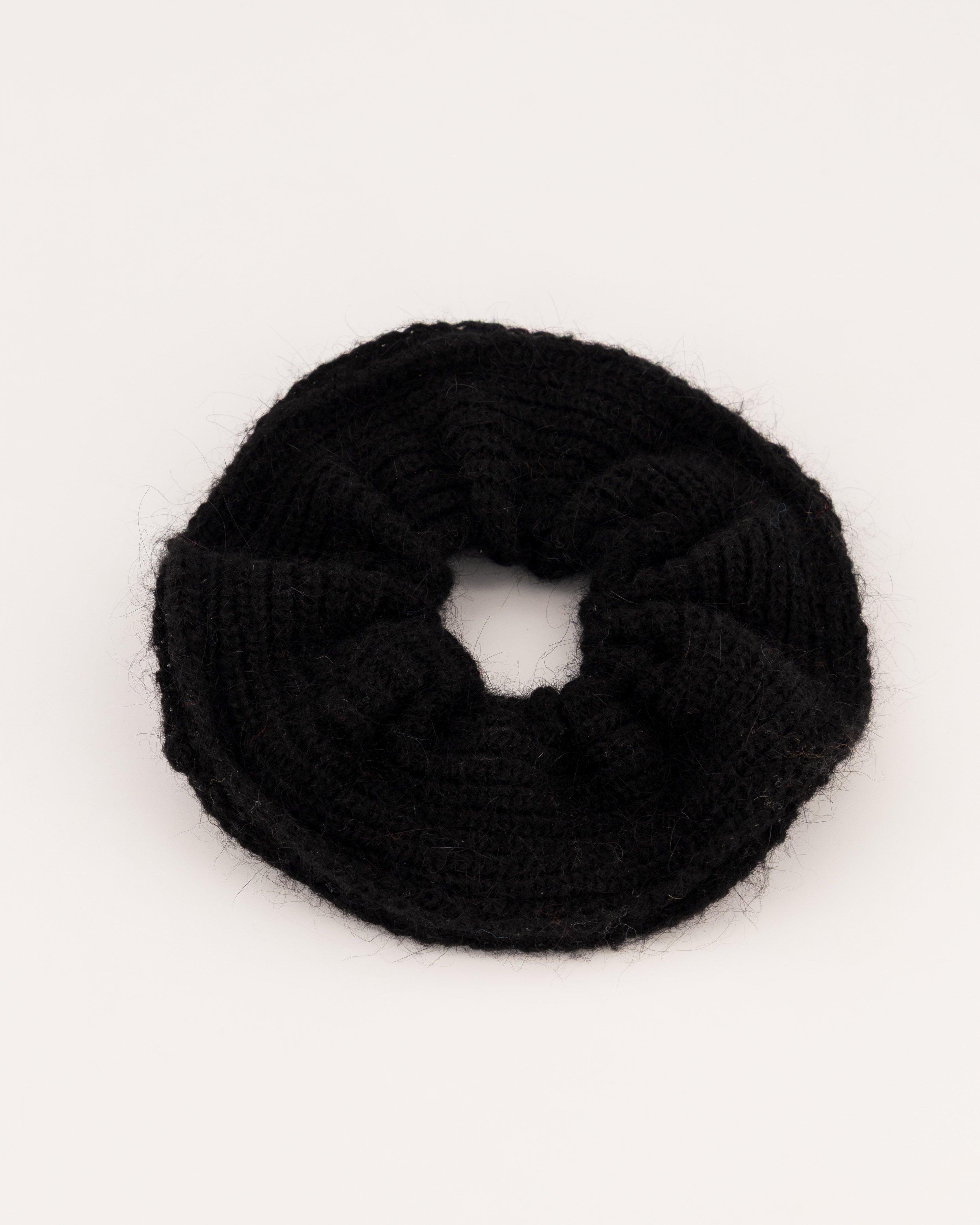 Knitted Scrunchie -  Black