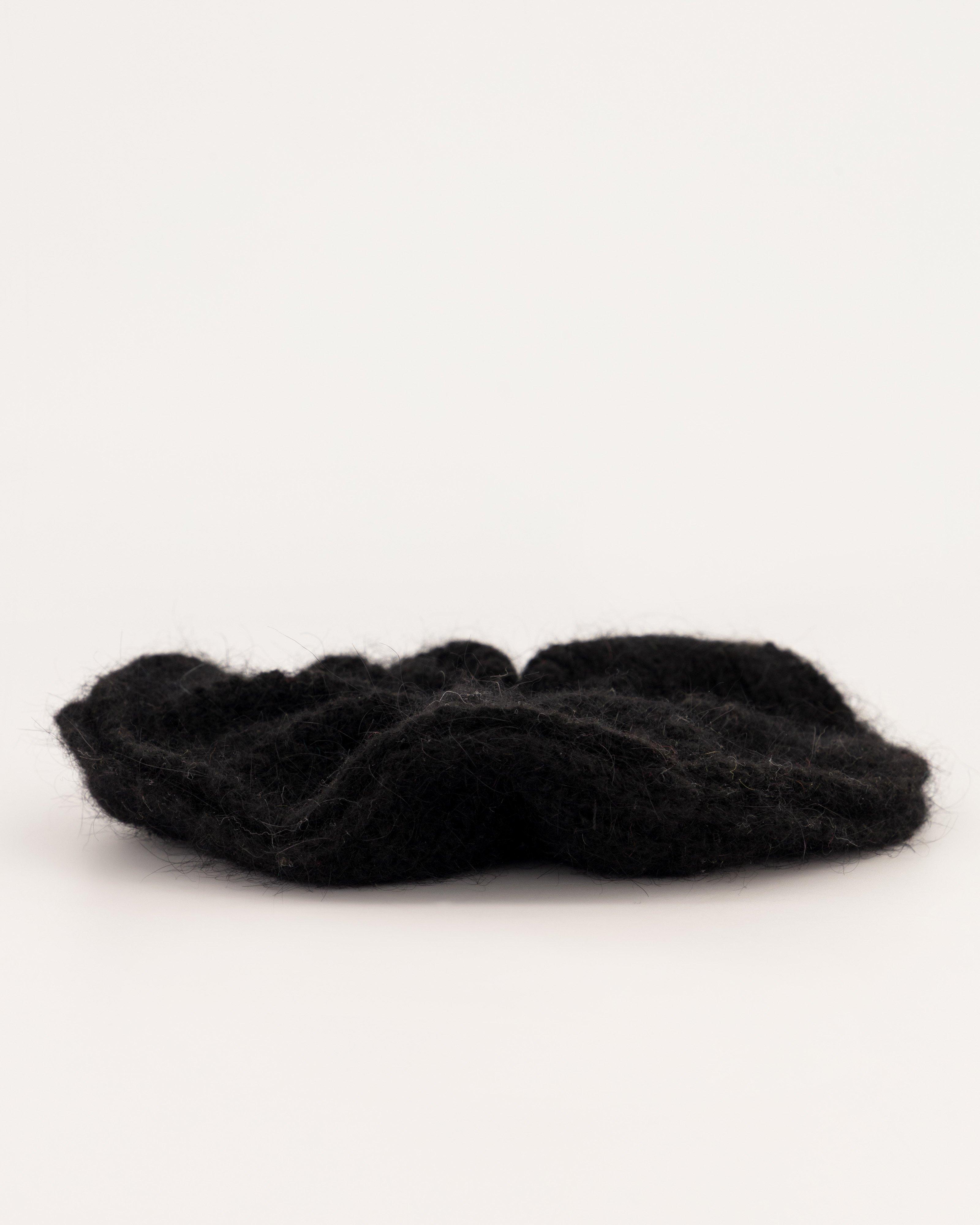 Knitted Scrunchie -  Black