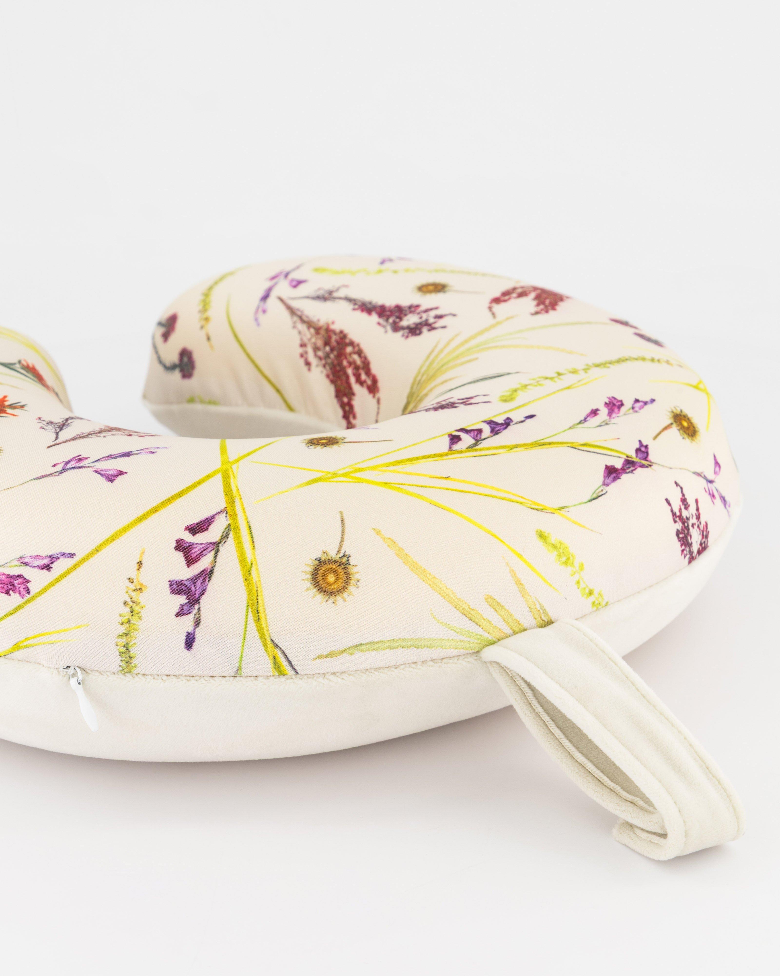 K-Way x Velt Printed Memory Foam Pillow & Eye Mask -  Light Khaki