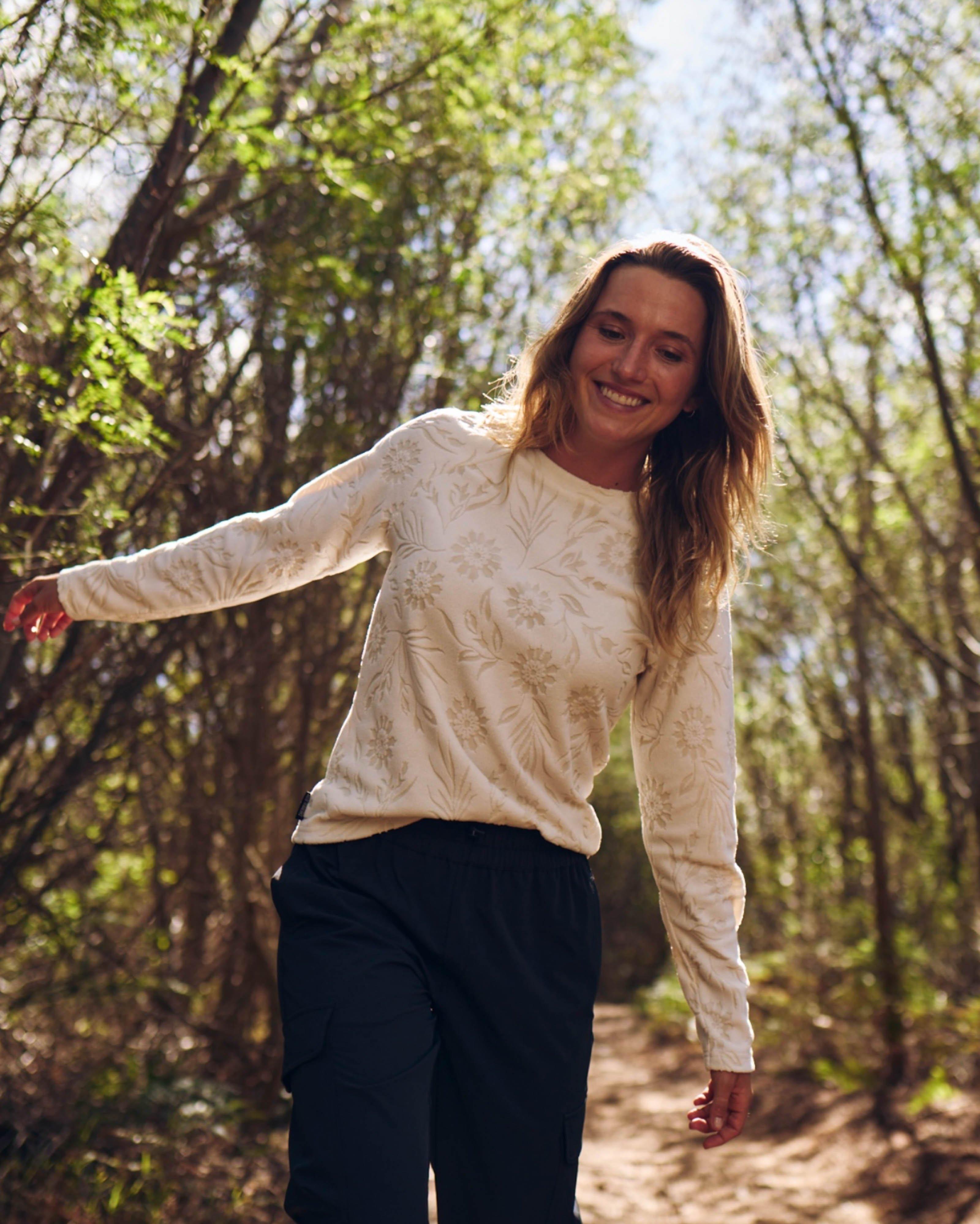 K-Way x Velt Limited Edition Women's Crewneck Fleece Top -  Stone