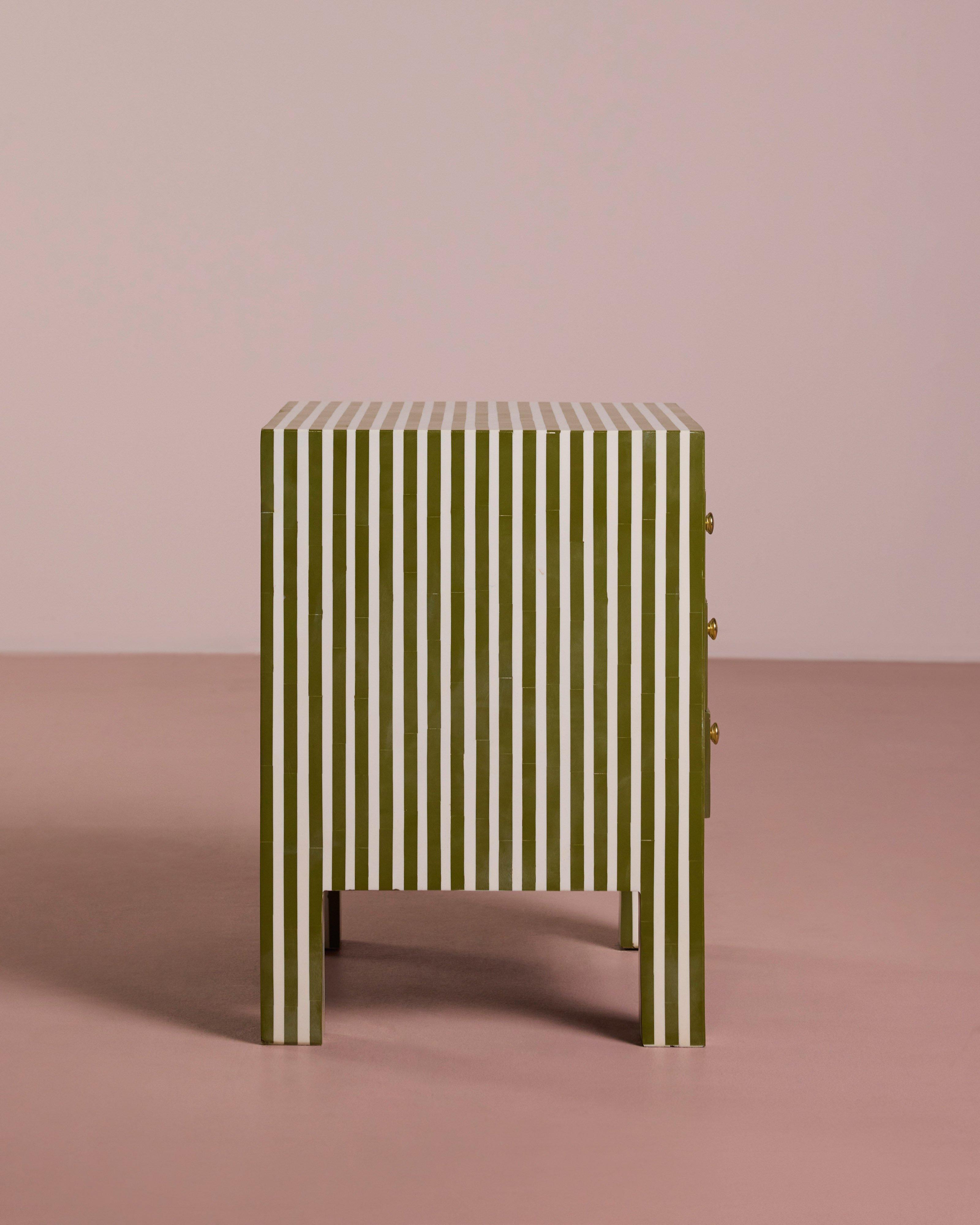  Maryke Three-Drawer Pedestal -  Olive