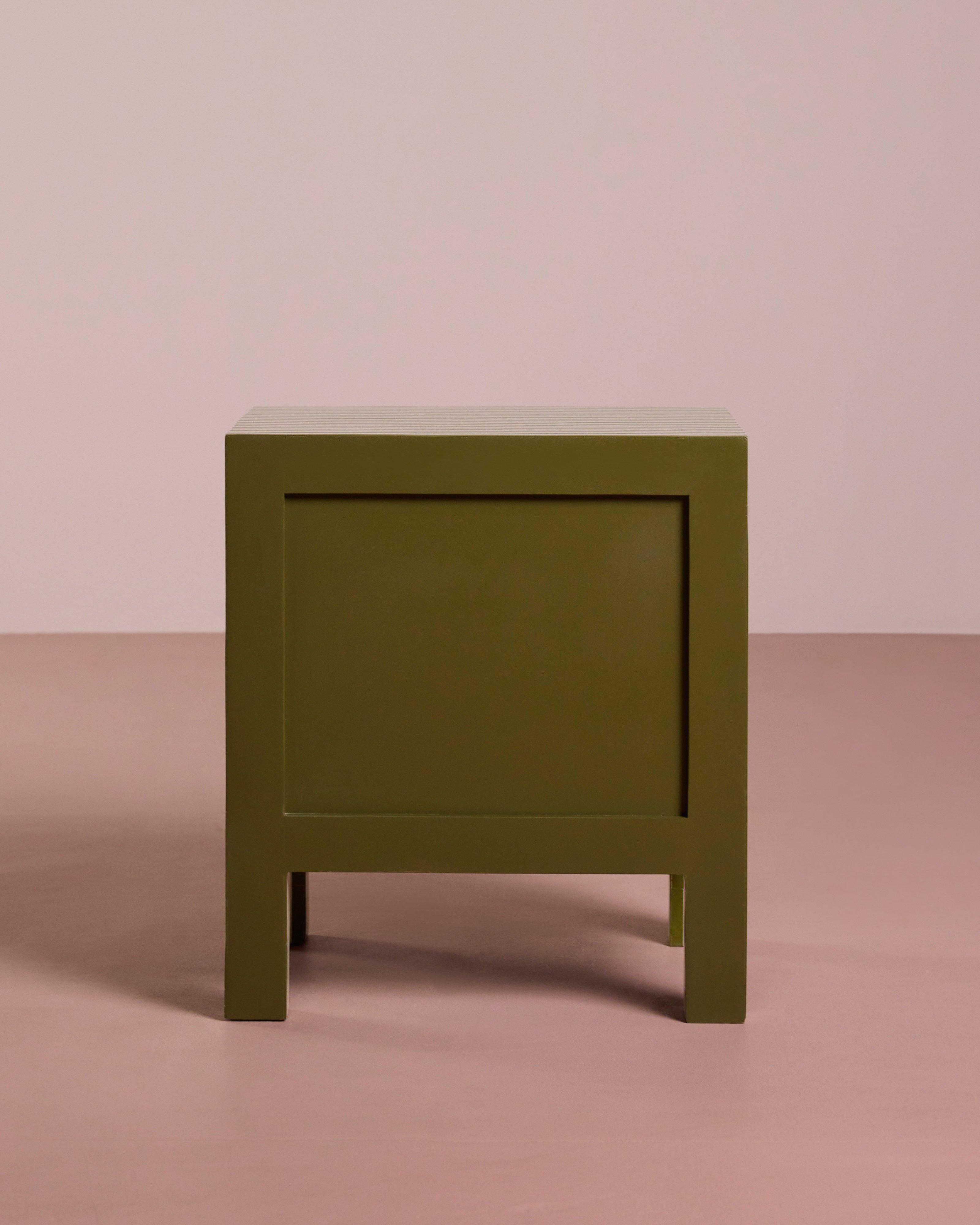  Maryke Three-Drawer Pedestal -  Olive