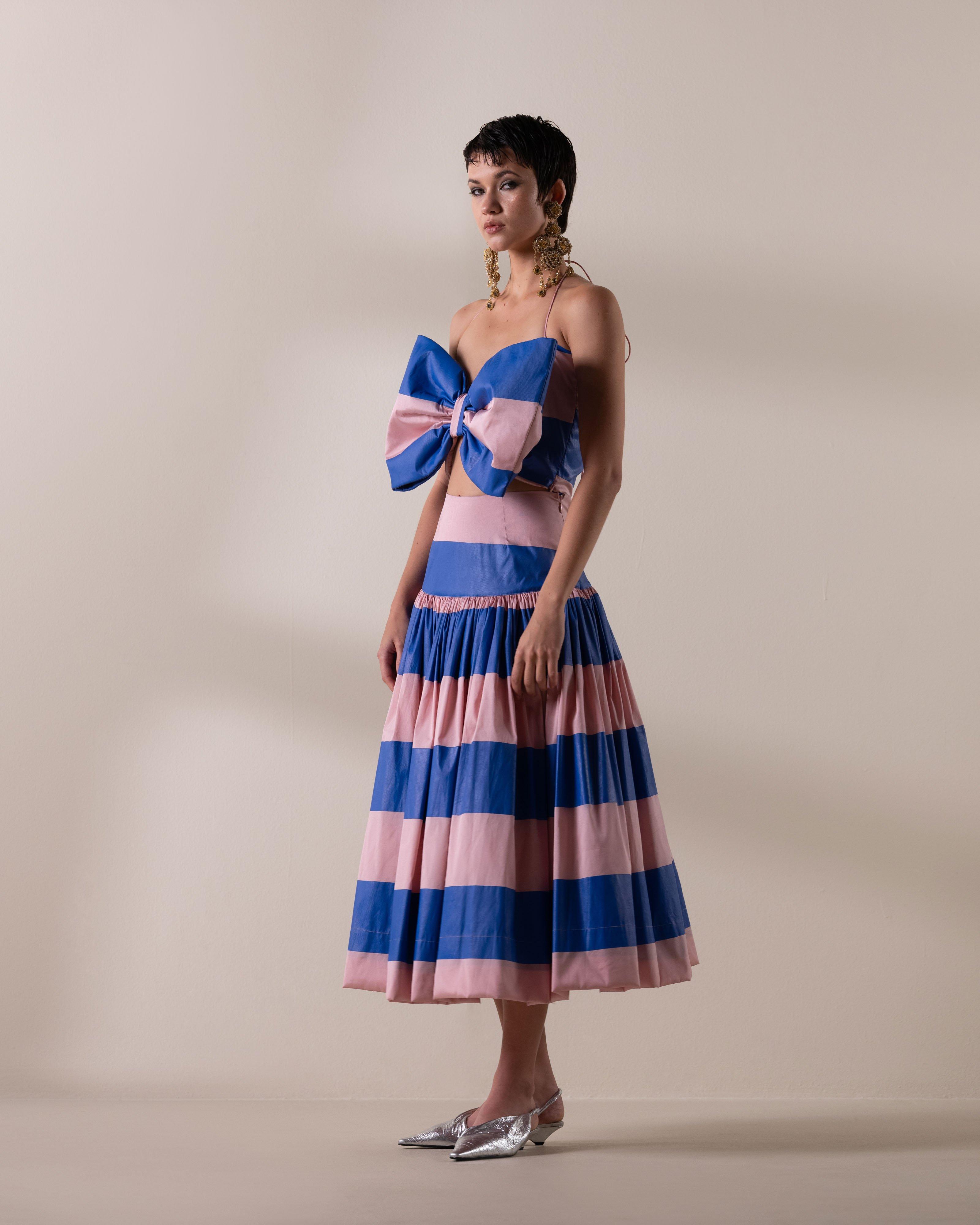 KLûK CGDT x Poetry Printed Basque Skirt -  Light Pink