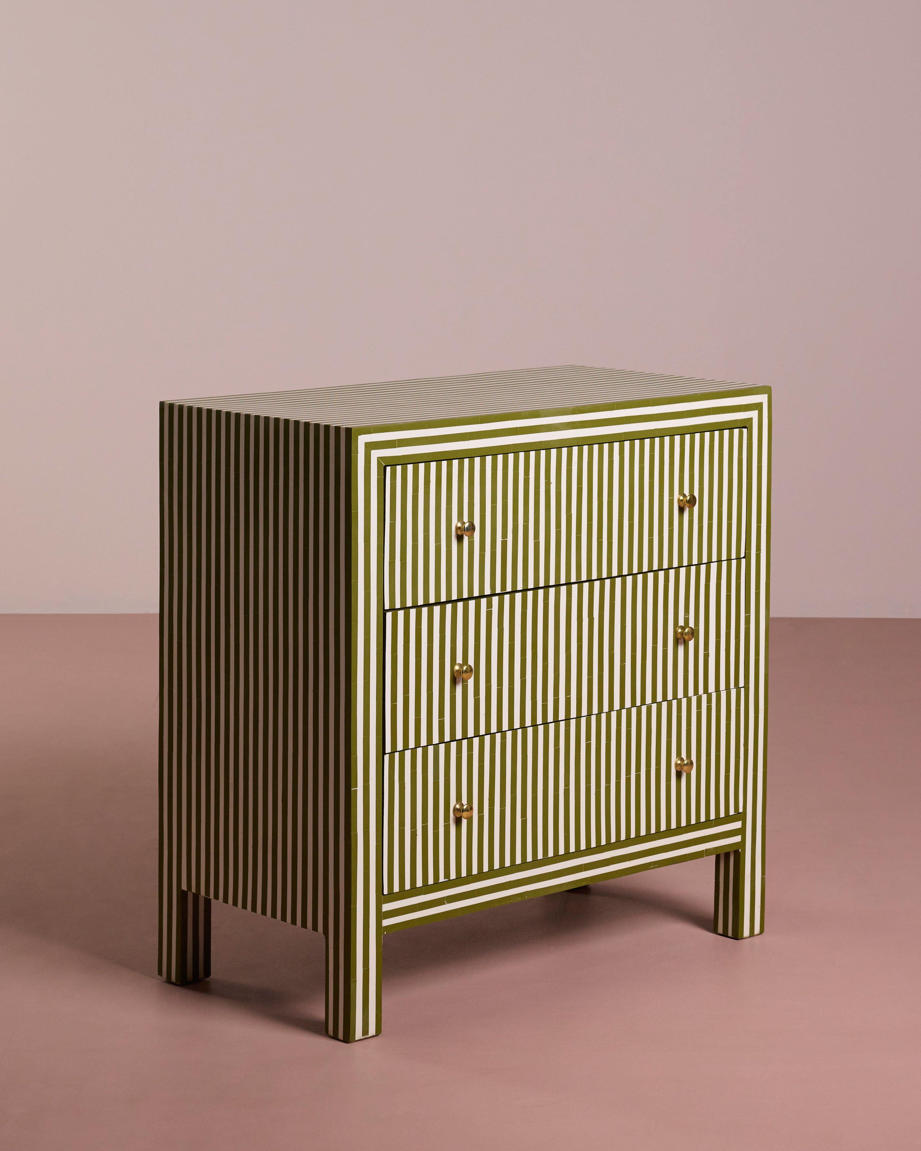 Maryke Three-Drawer Chest of Drawers -  Olive