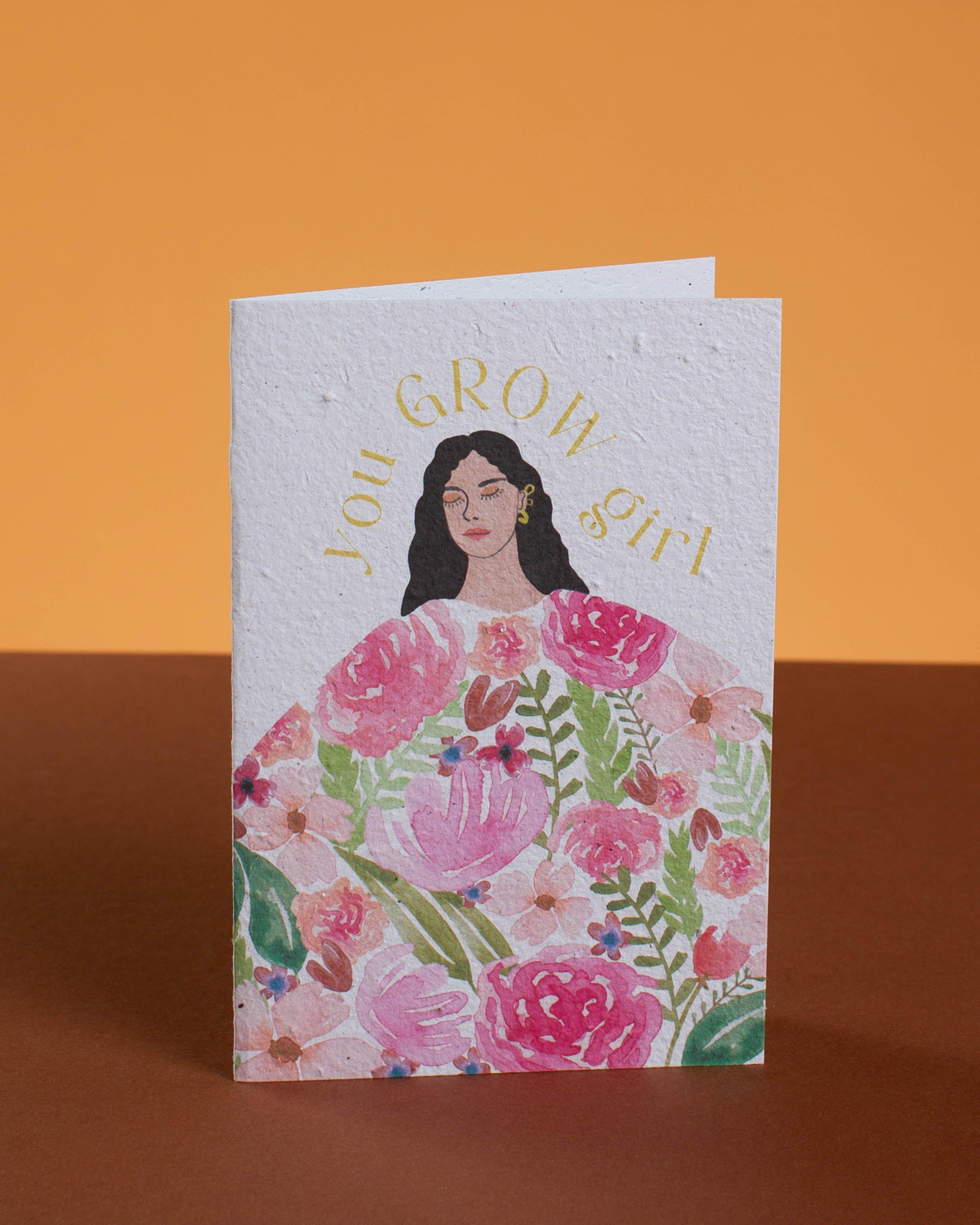 You Grow Girl Card -  Assorted