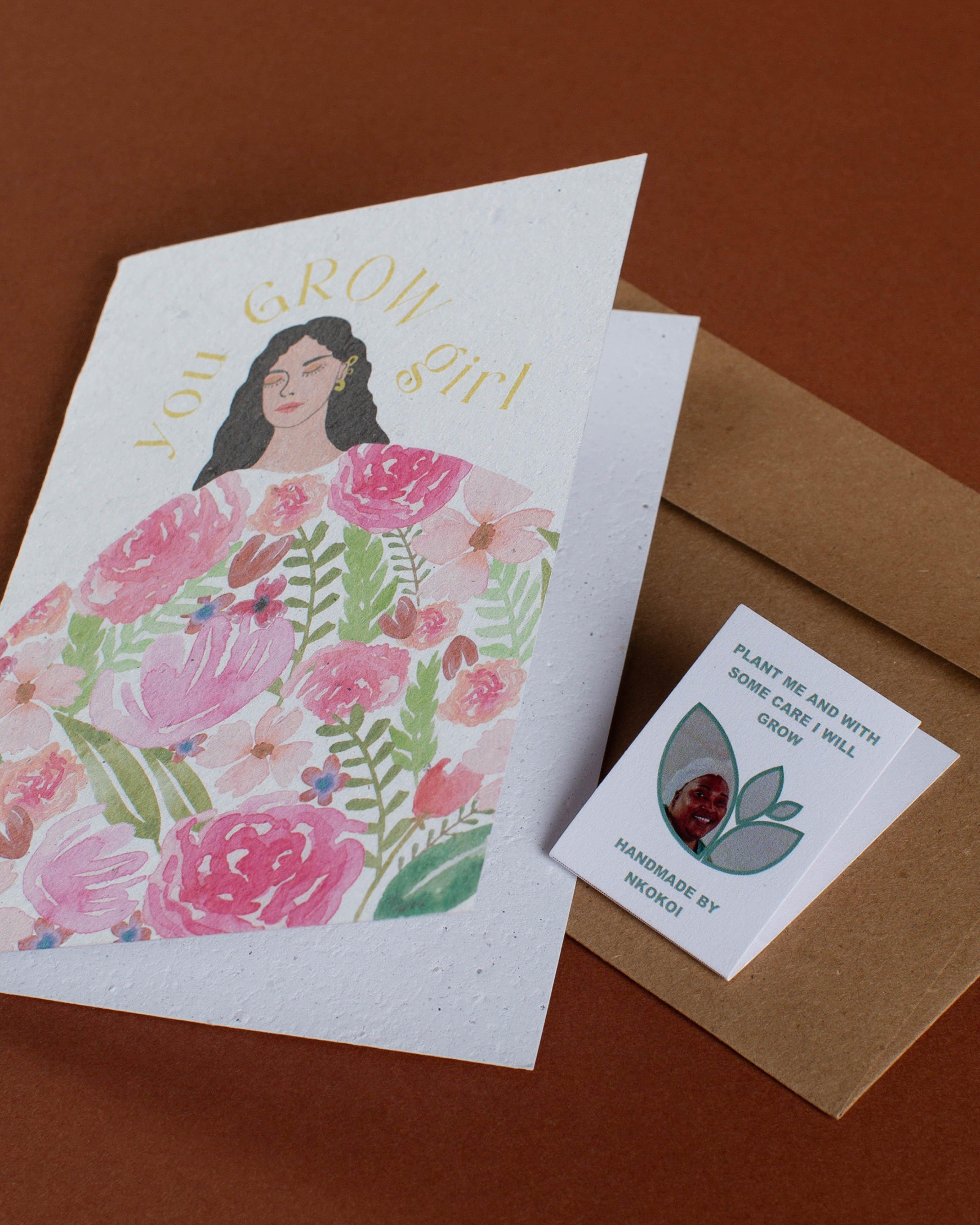 You Grow Girl Card -  Assorted
