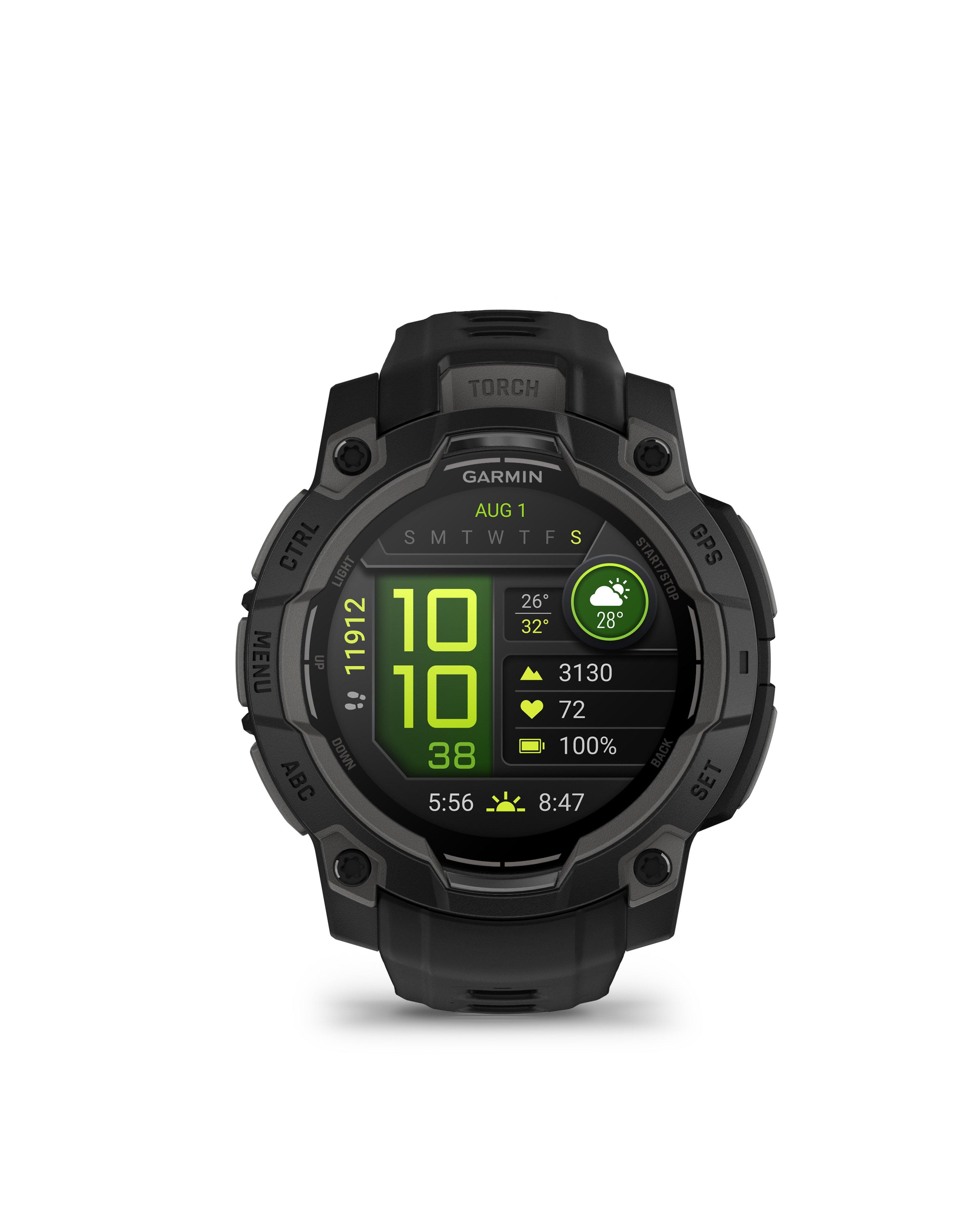 Garmin Instinct 3 AMOLED 45mm Smartwatch  -  Black