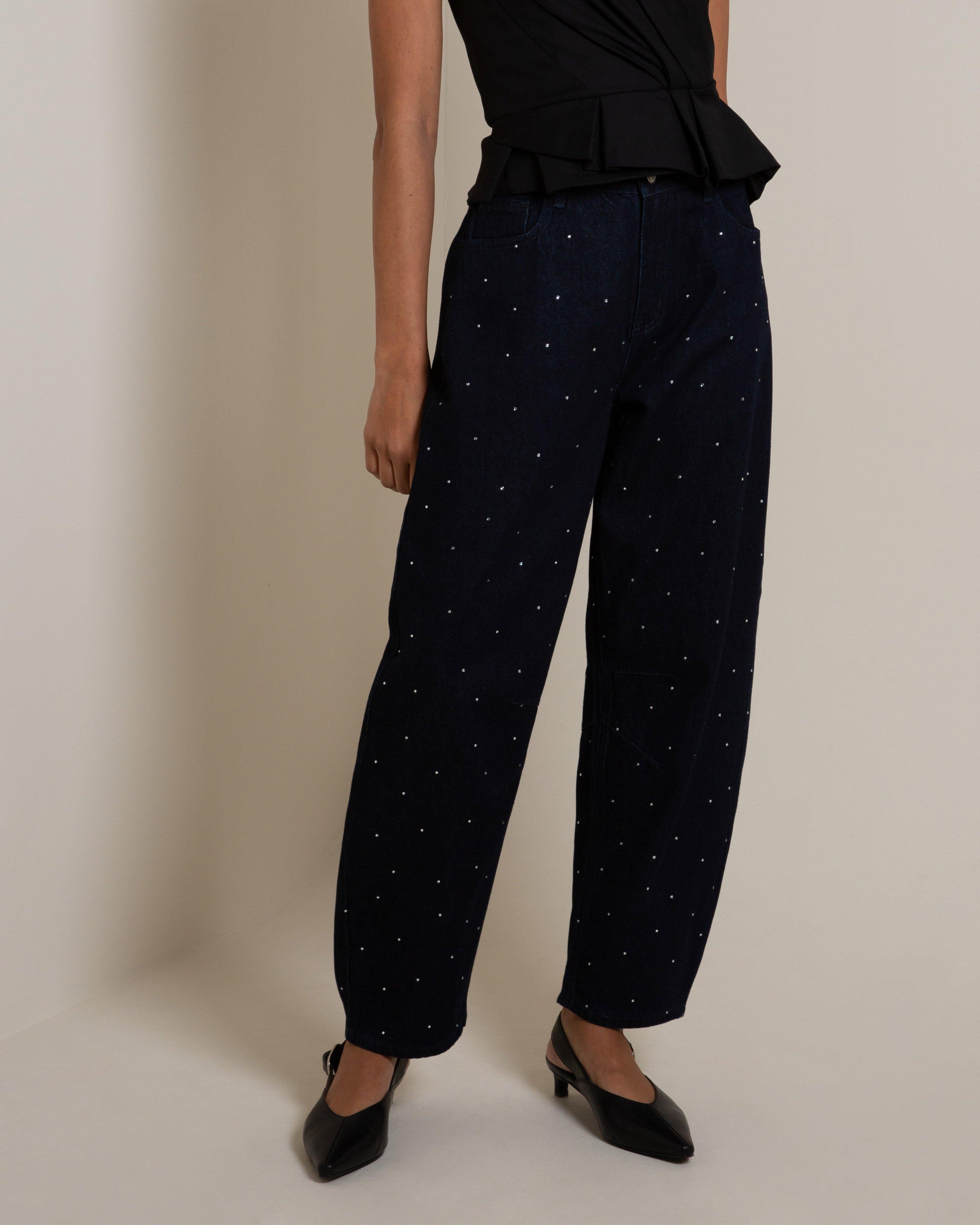 Phoenix Diamante Barrel Leg Denims -  Blue
