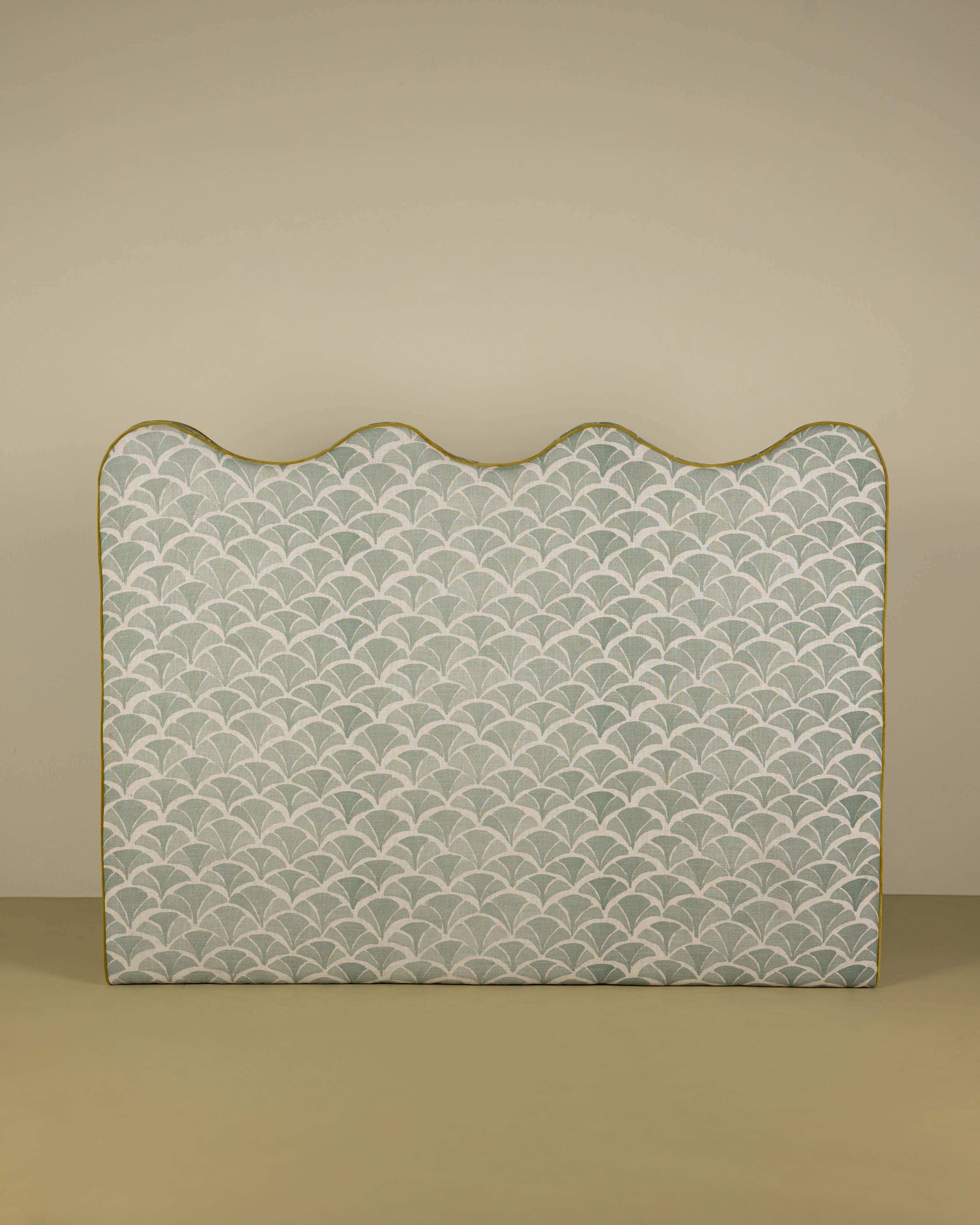 Riley Printed King Headboard -  Sage