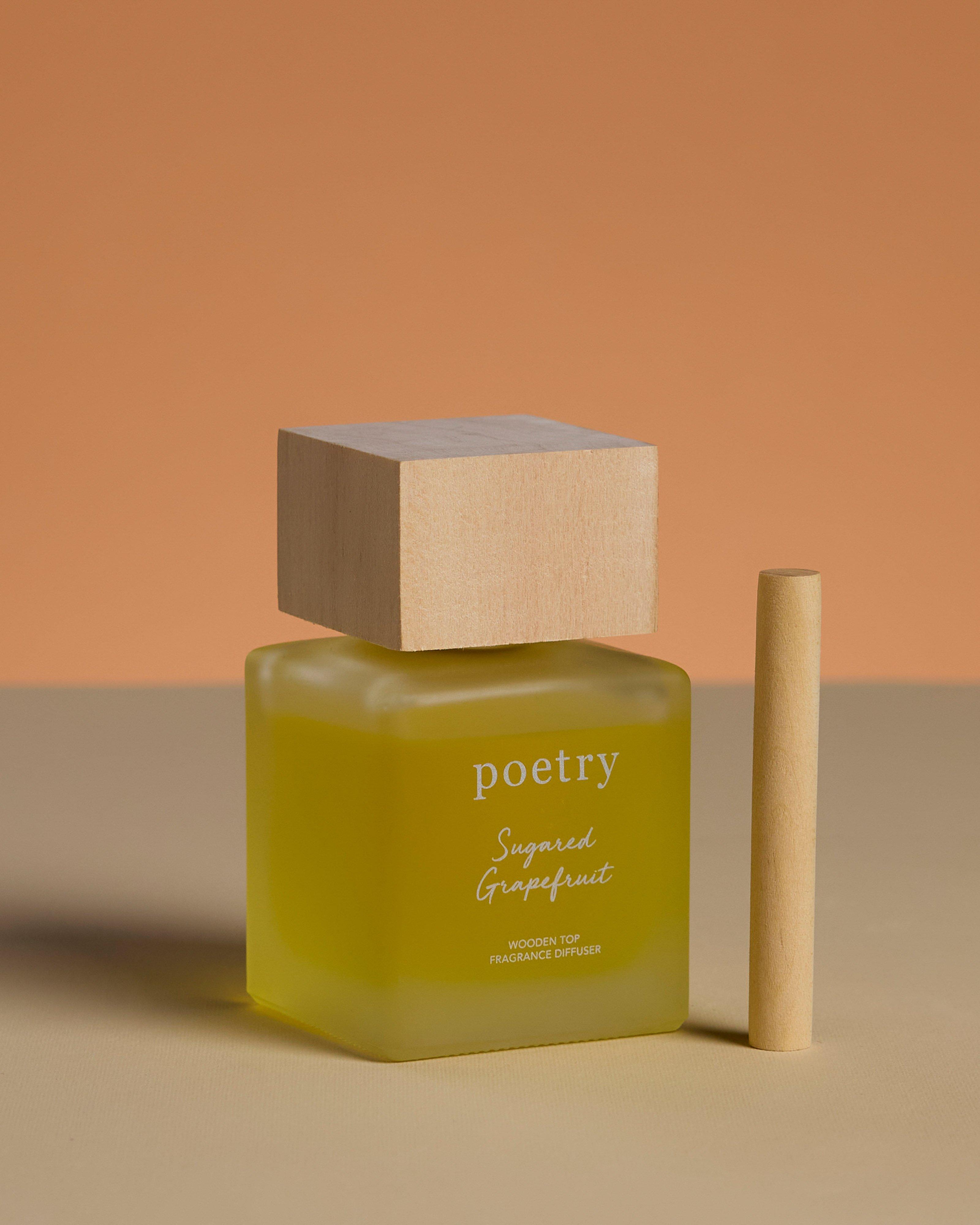 Sugared Grapefruit Wooden Top Diffuser -  Pink