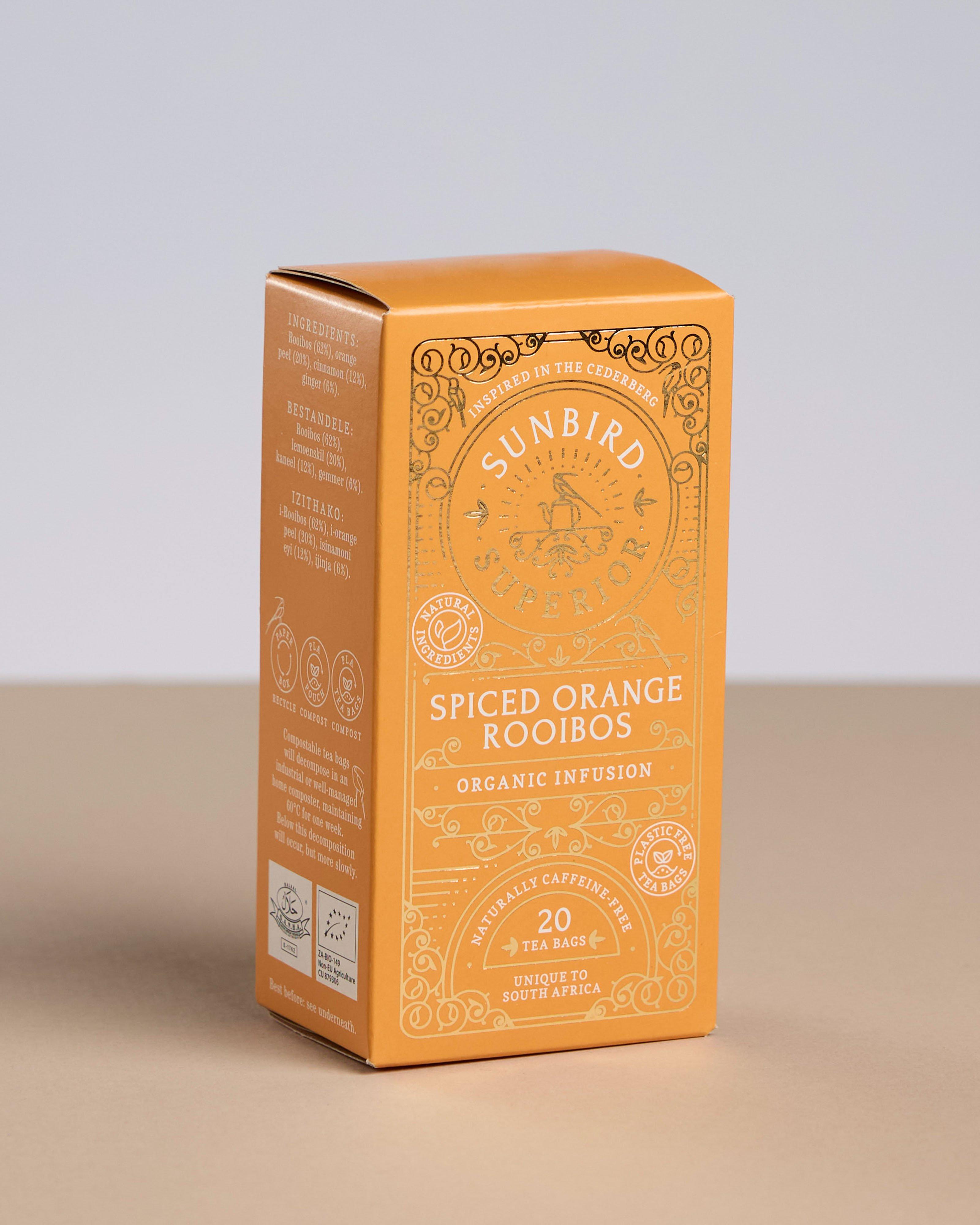Sunbird Spiced Orange Rooibos Tea -  Orange