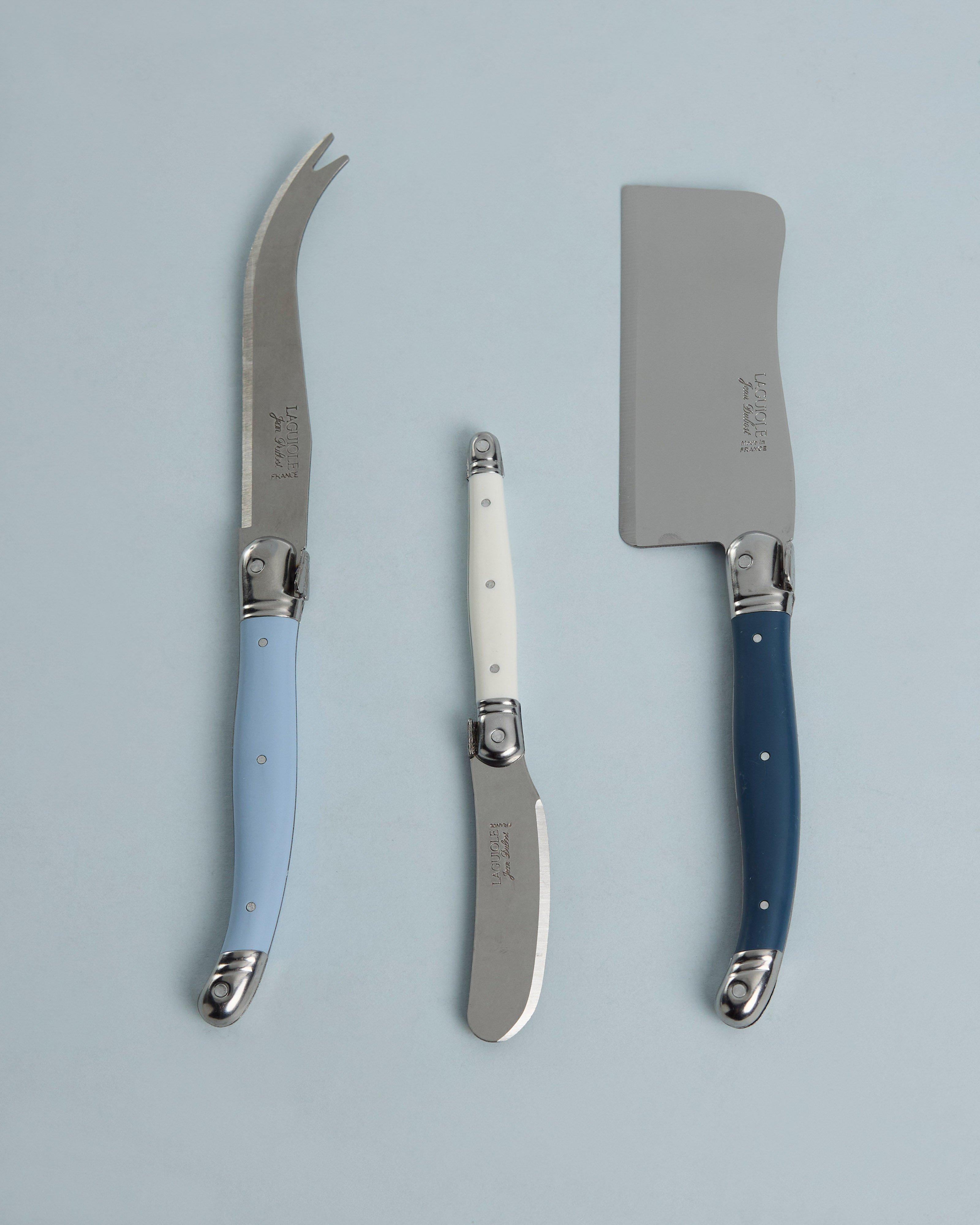 Laguiole Blue Cheese Knife Set Rustic -  Blue
