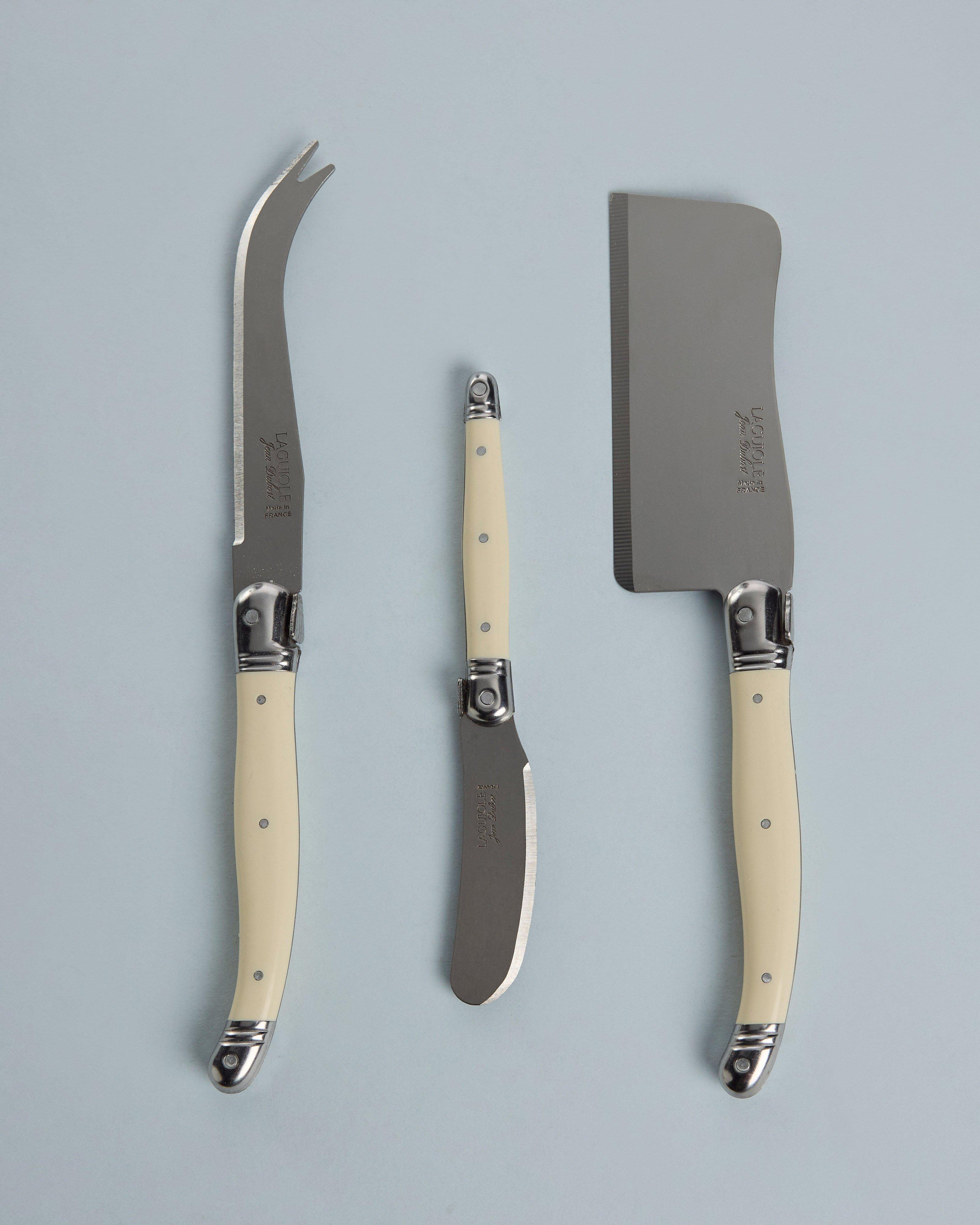 Laguiole Rustic Cheese Knife Set -  Bone