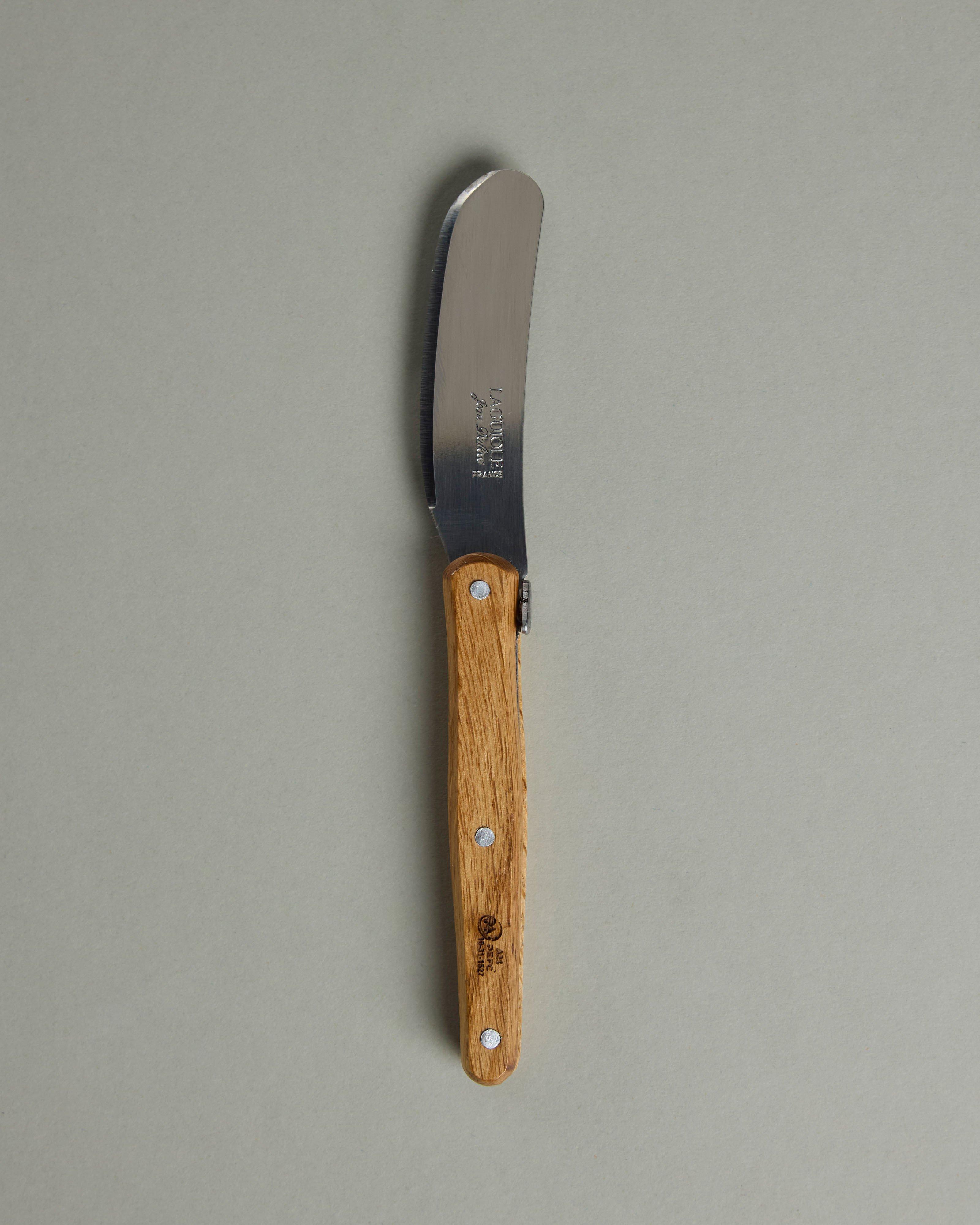 Laguiole Oakwood Single Spreader Knife -  Brown