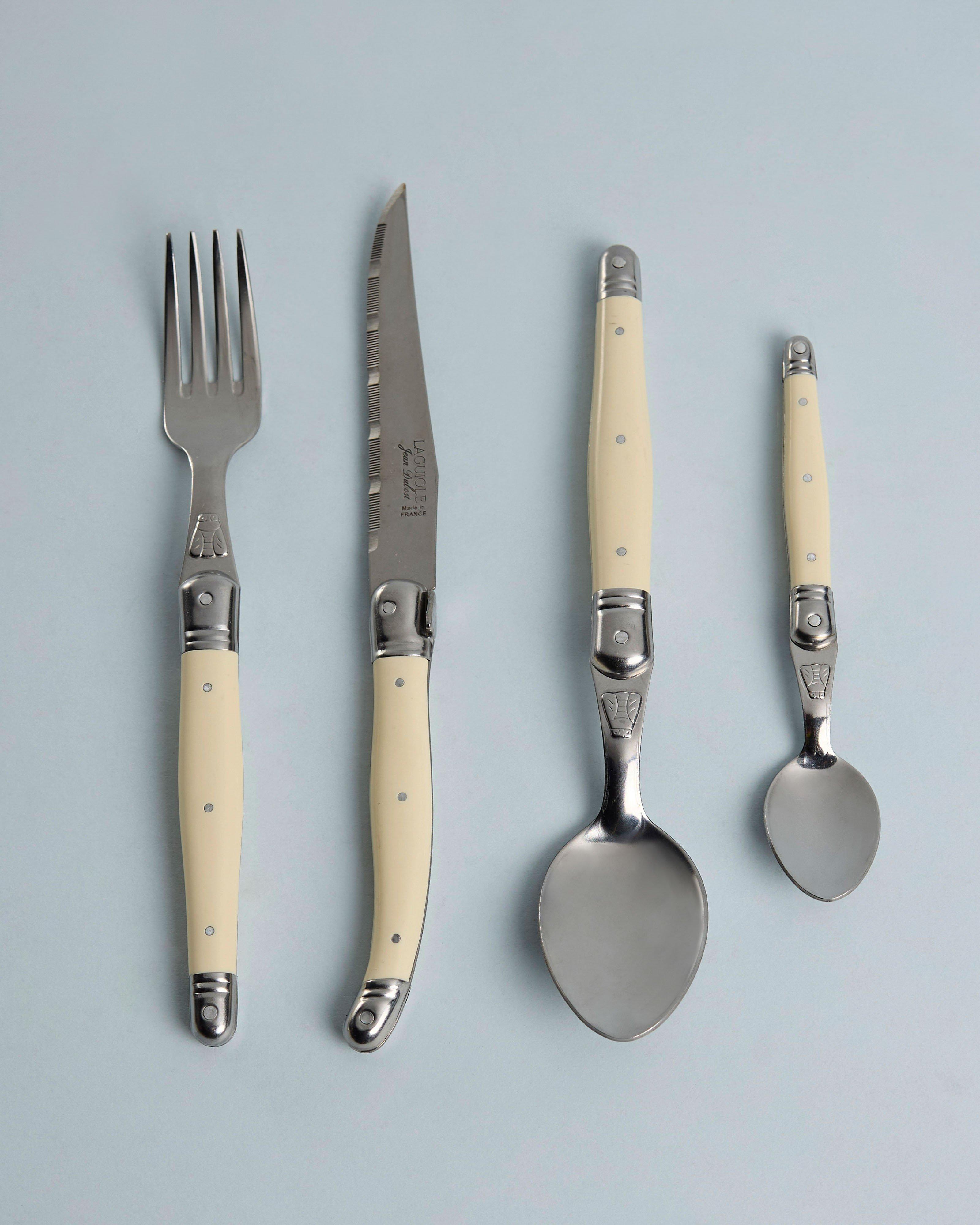 Laguiole Rustic Natural Cutlery Set -  Bone