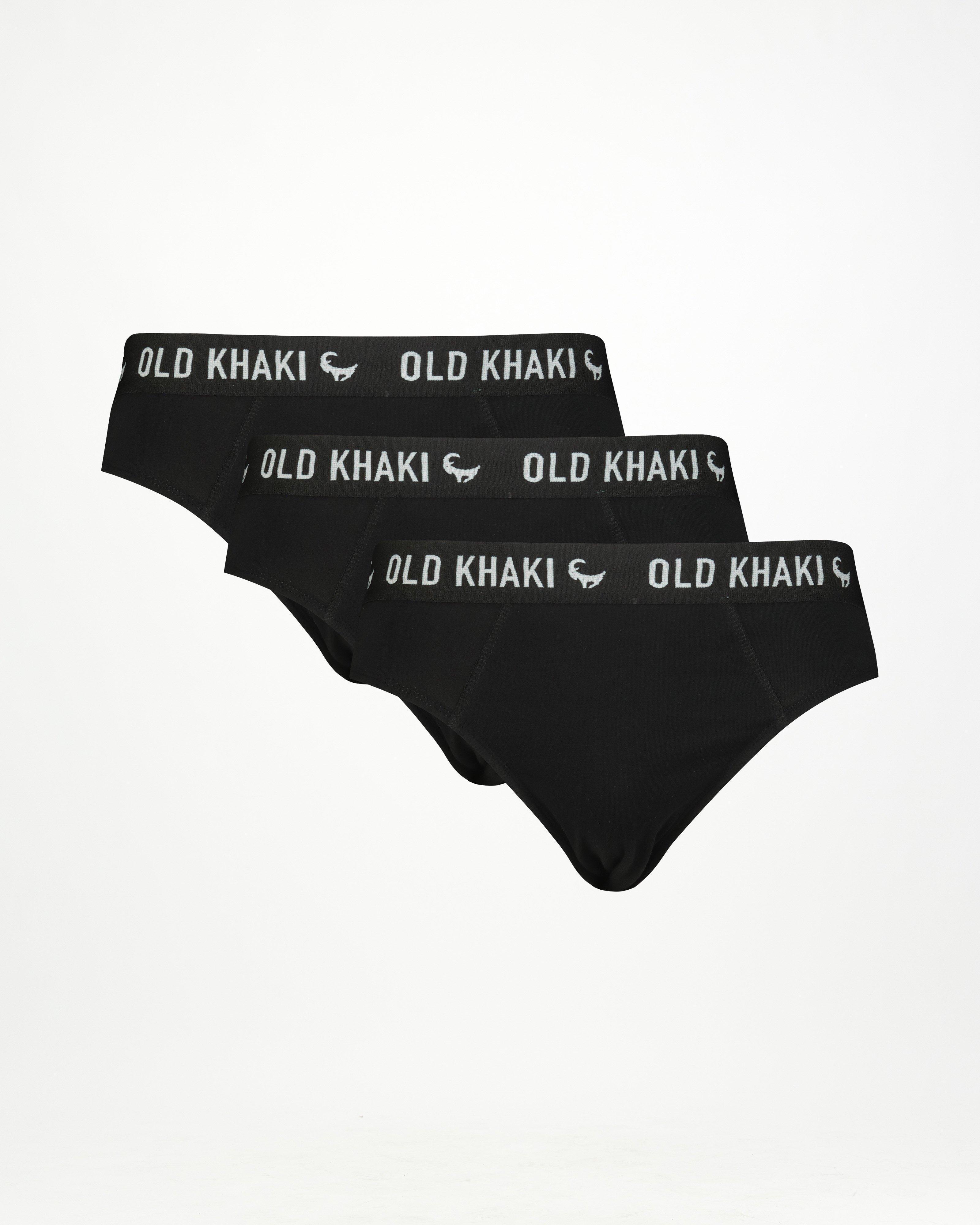 Men's 3-Pack Knit Briefs -  Black