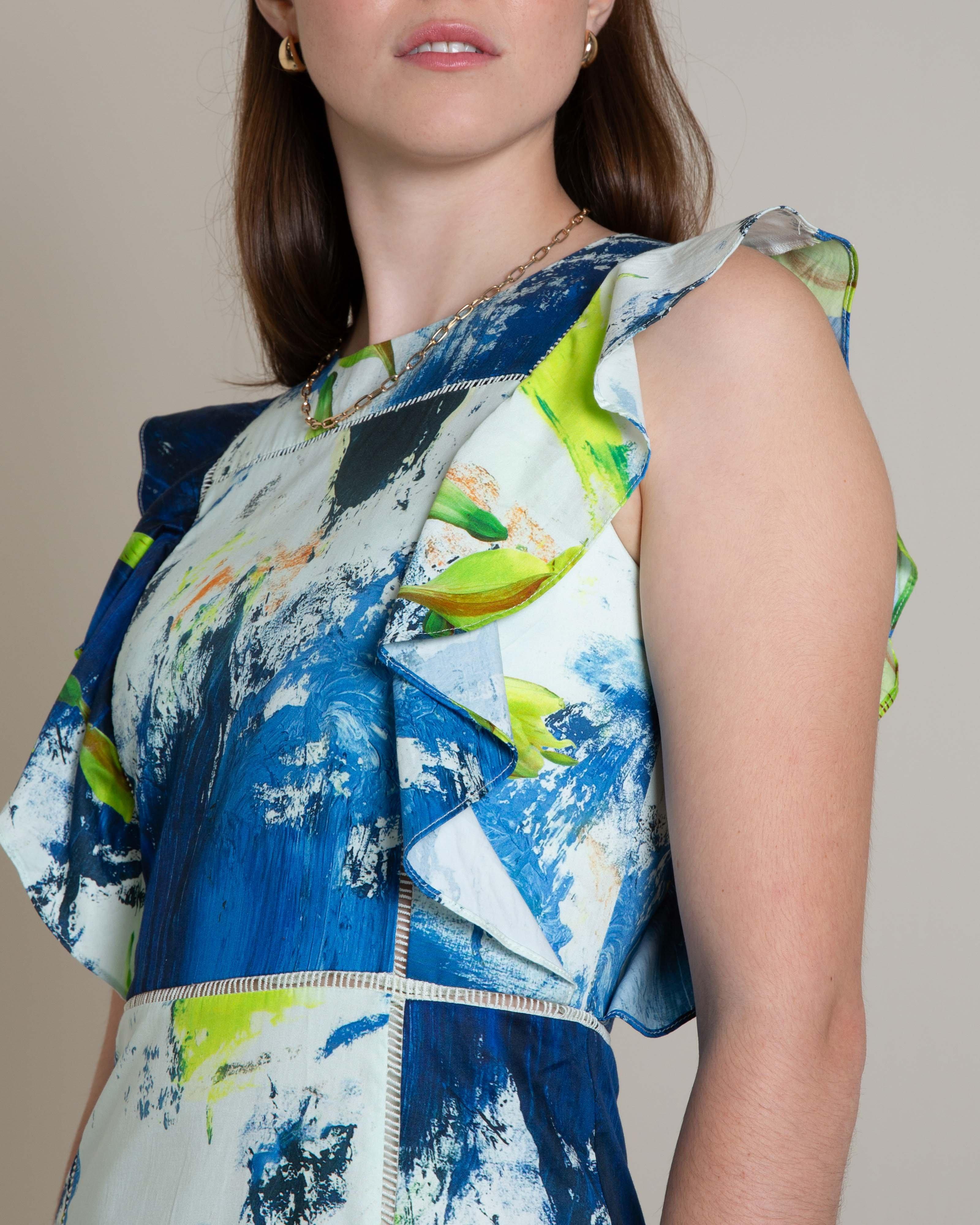 Runa Printed Poplin Midi Dress - Poetry Clothing Store