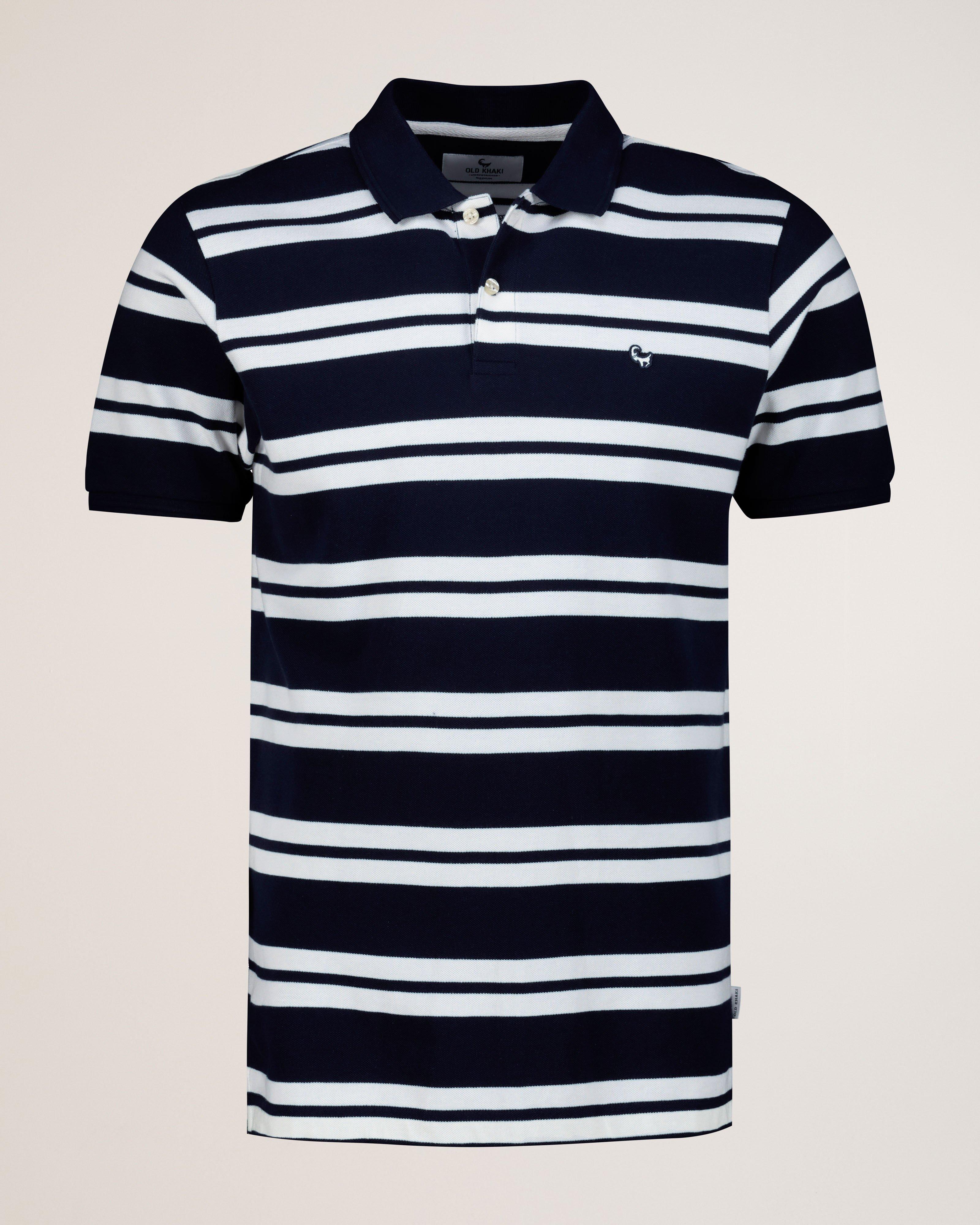 Old Khaki Men’s Andrew Stripe Golfer  -  Navy