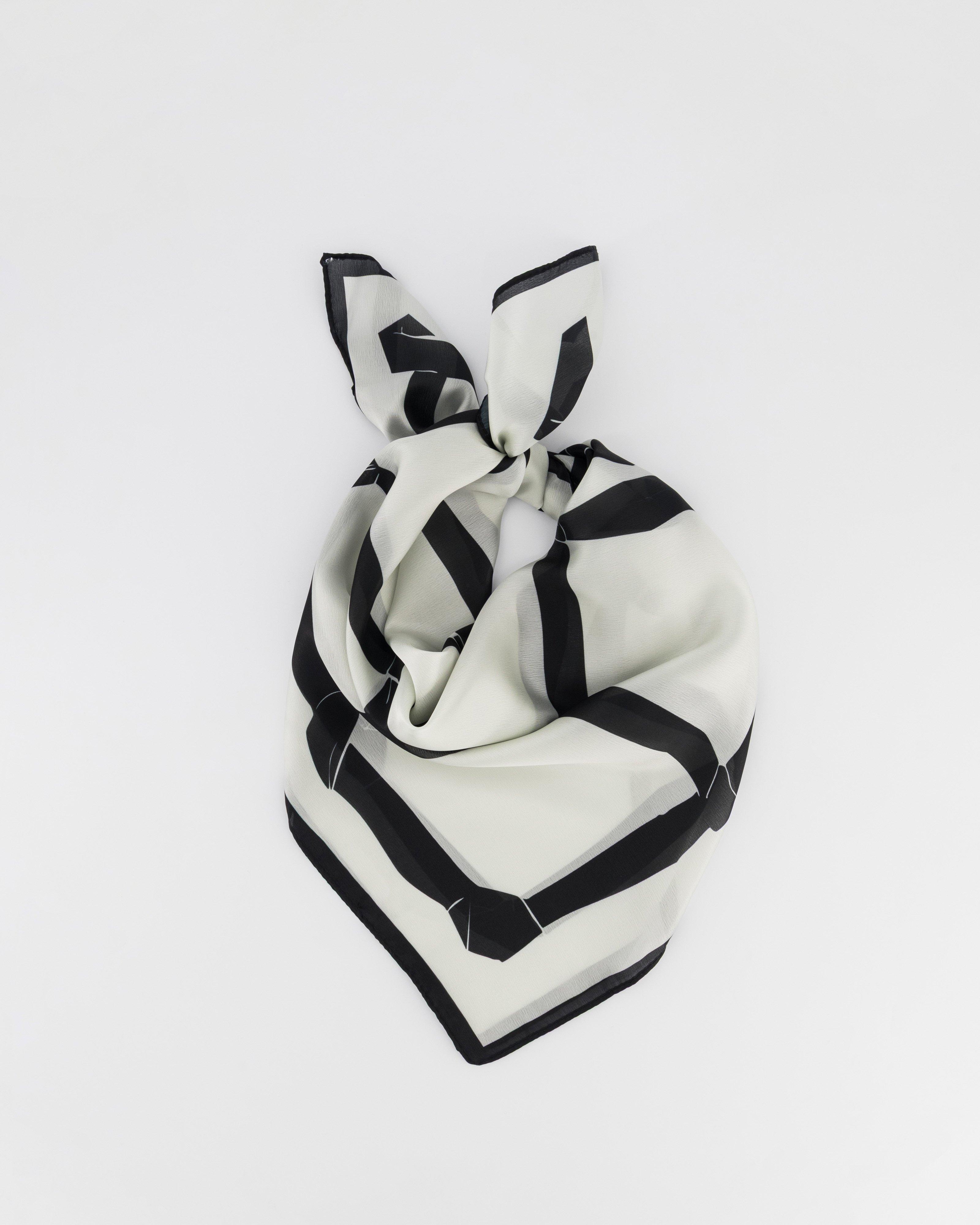 Lara Bow Printed Scarf -  Milk