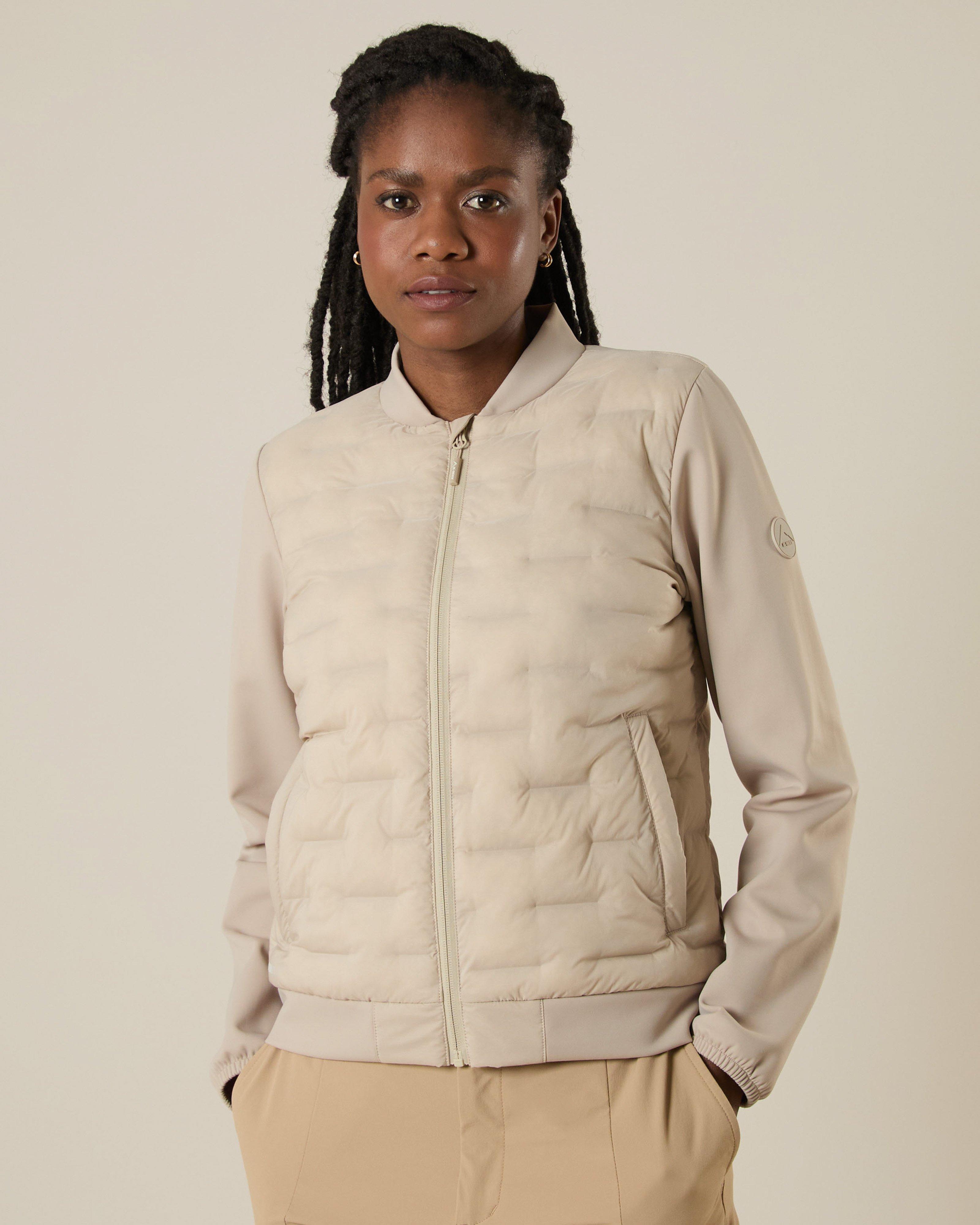 K-Way Women's Sage Hybrid Puffer Jacket -  Stone