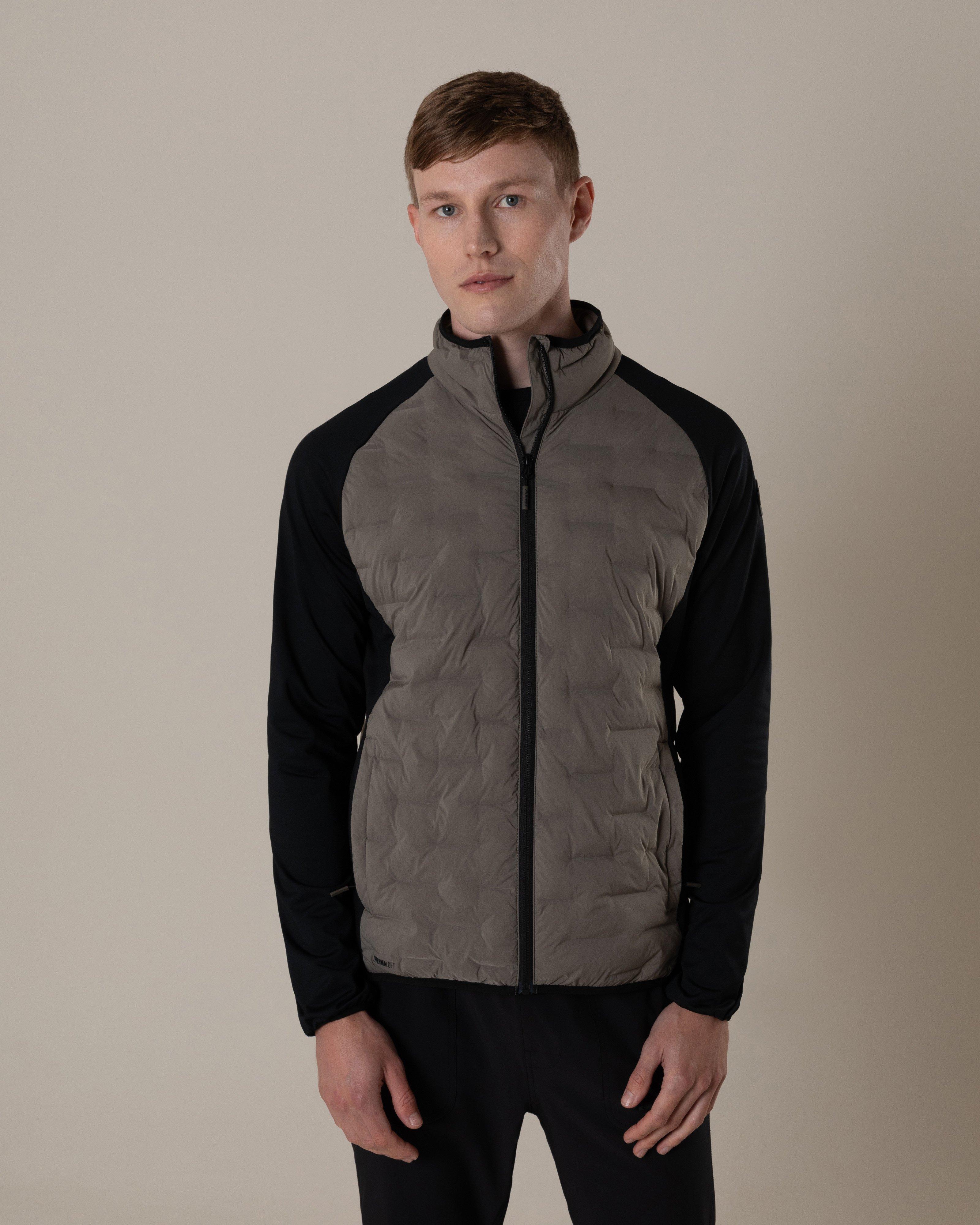 K-WAY Men's Trek Flex Hybrid Puffer Jacket -  Brown