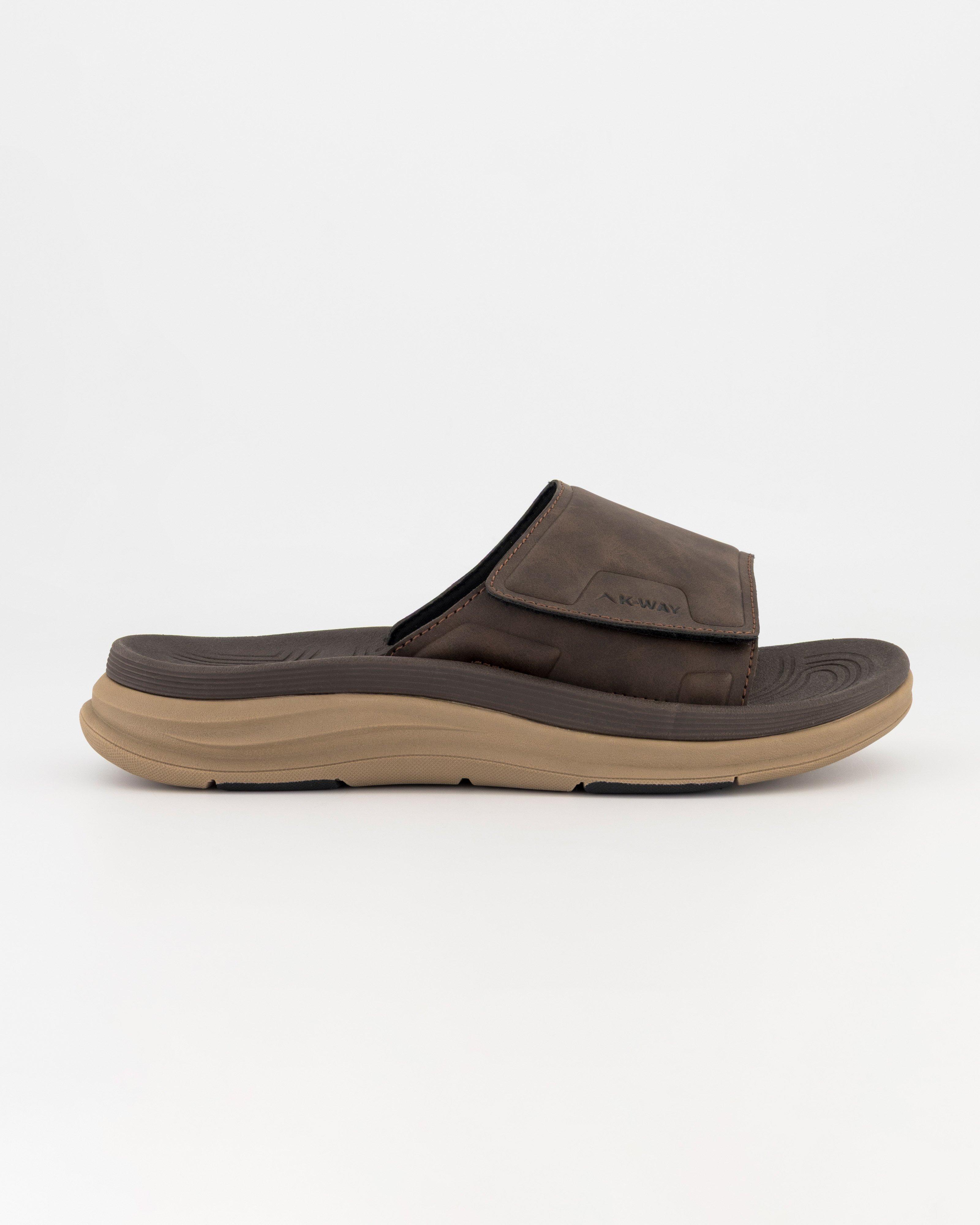 K-Way Men's Recovery Slides -  Brown