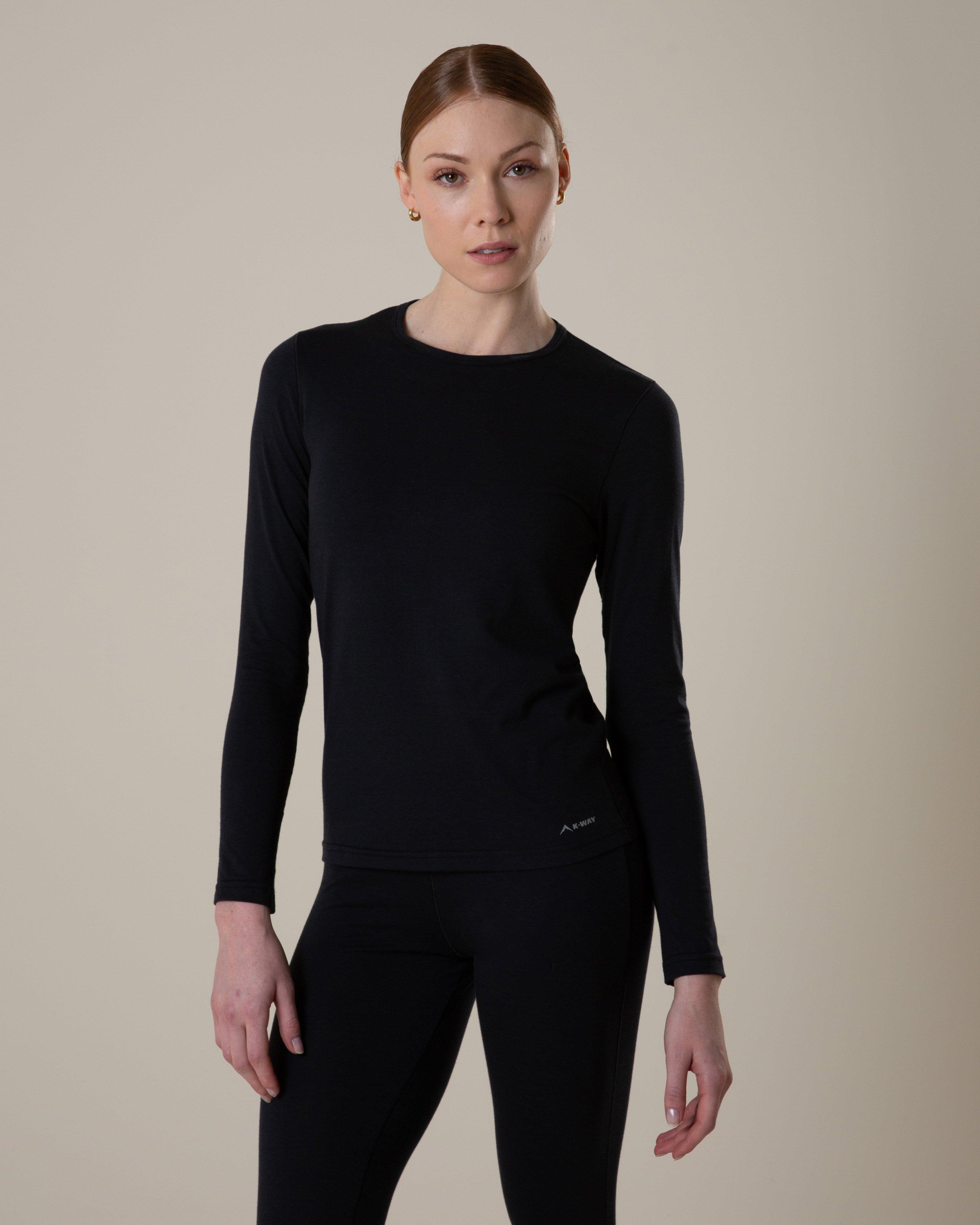 K-Way Women's Base Layer Long Sleeve Top -  Black