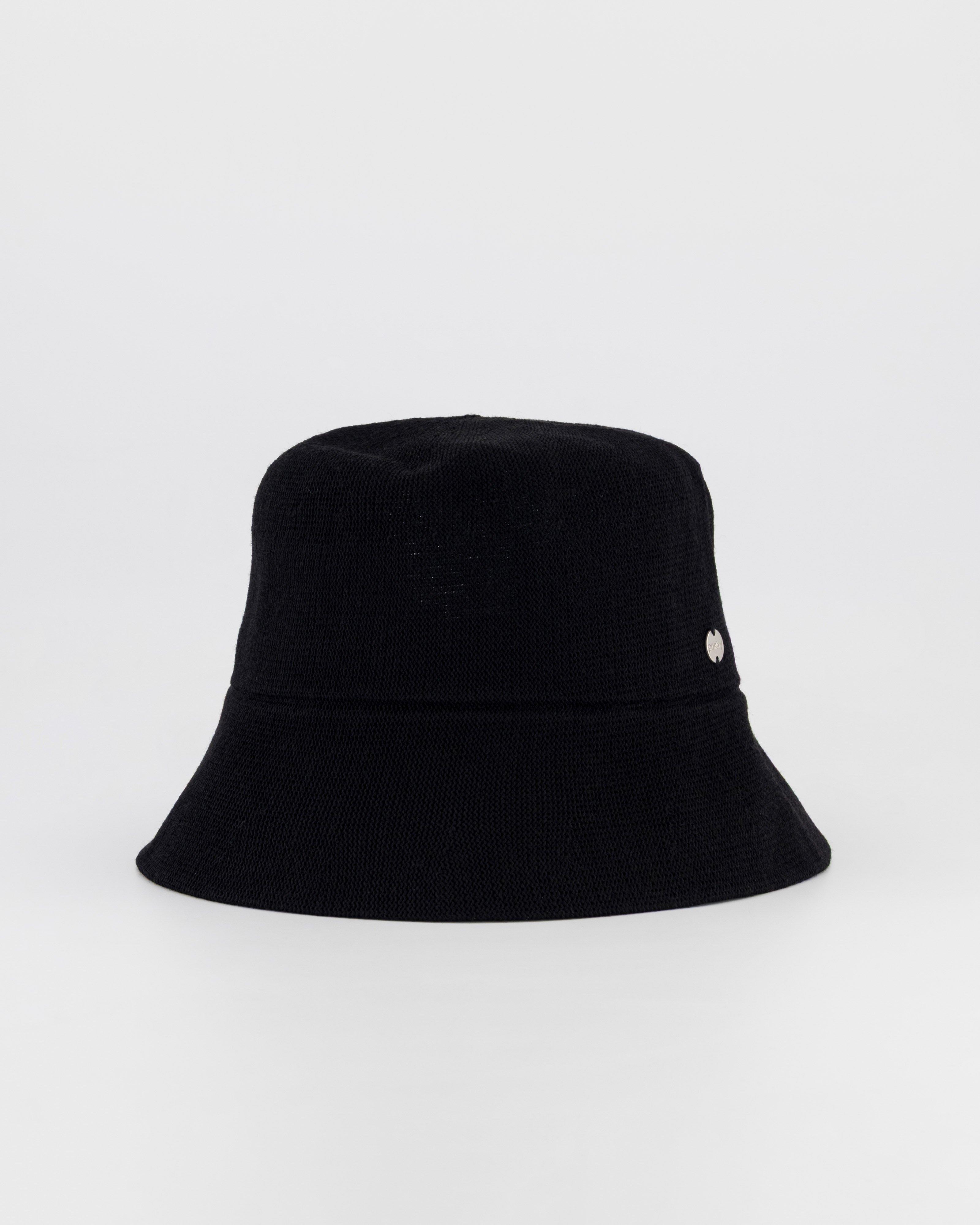 Malindi Knitted Bucket Hat -  Black