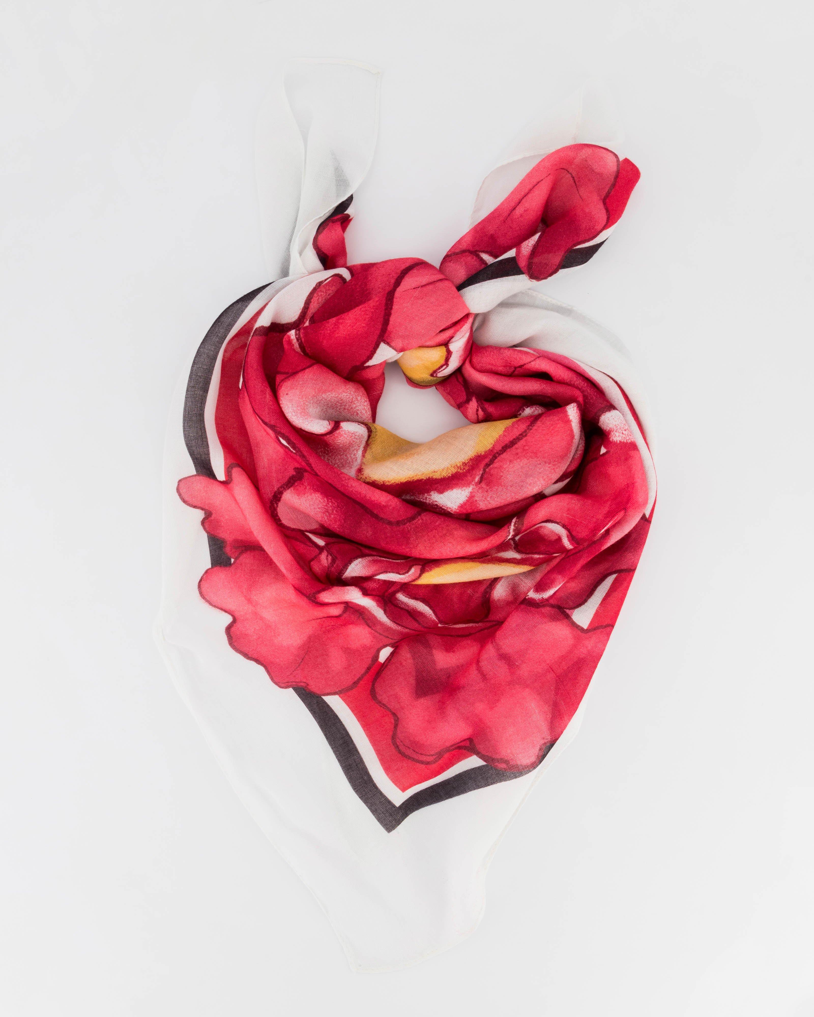  Yuka Abstract Floral Scarf  -  Pink
