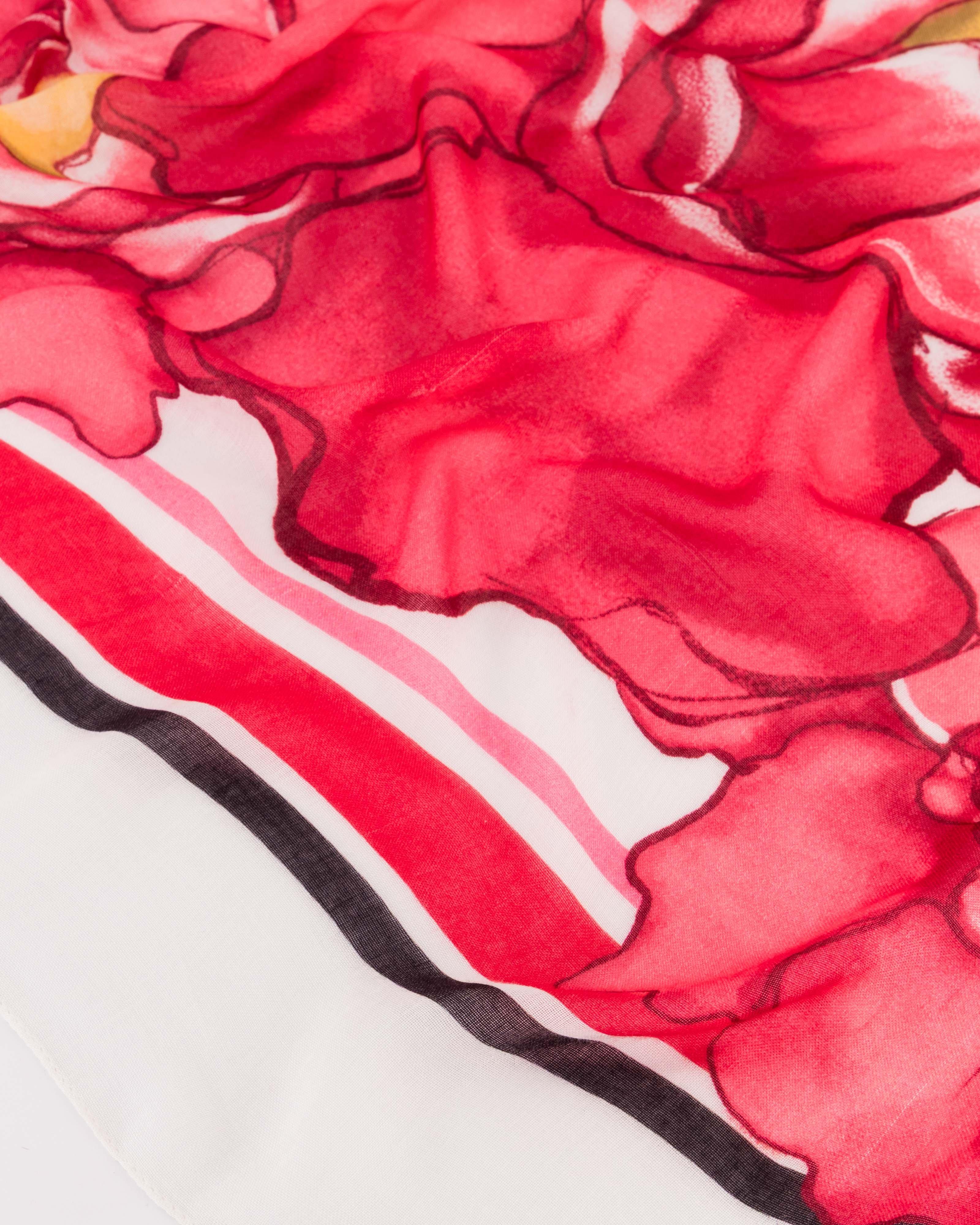  Yuka Abstract Floral Scarf  -  Pink