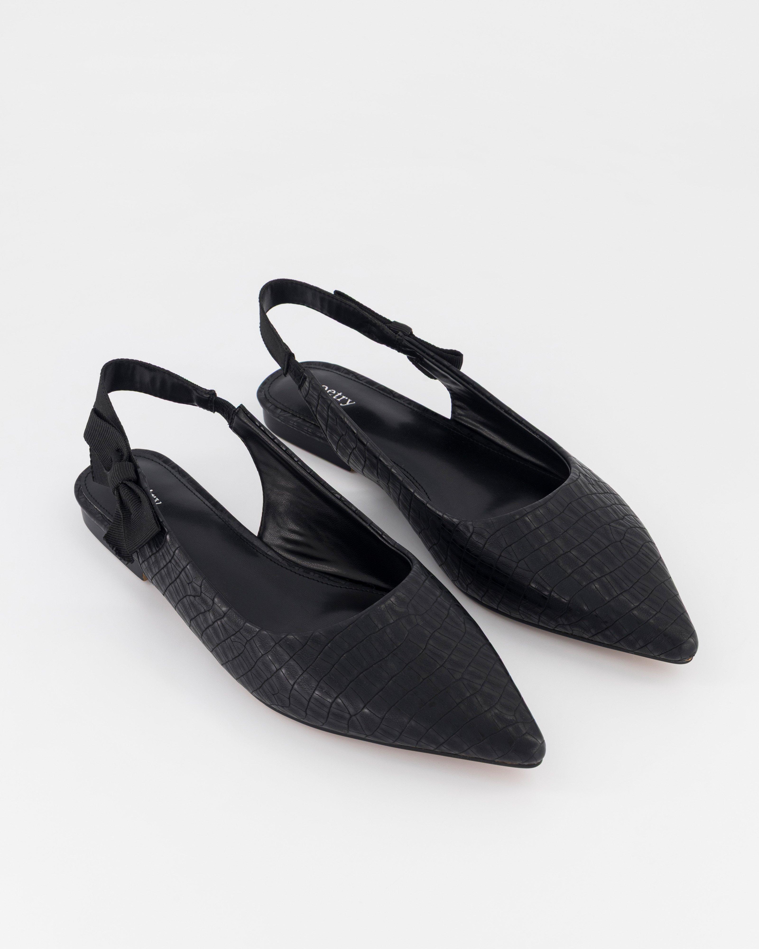 Bea Slingback Flat -  Black