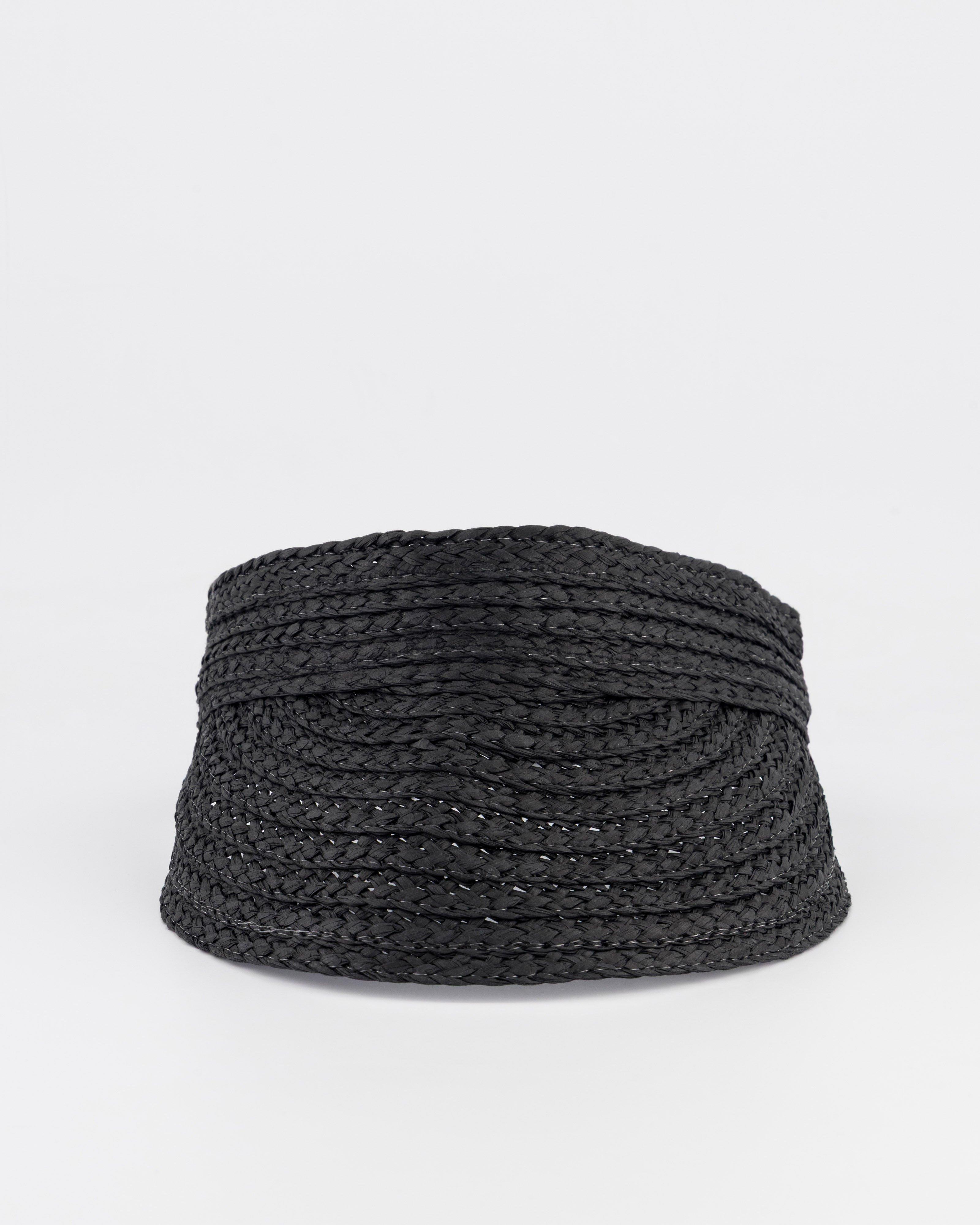 Lorian Straw Visor -  Black