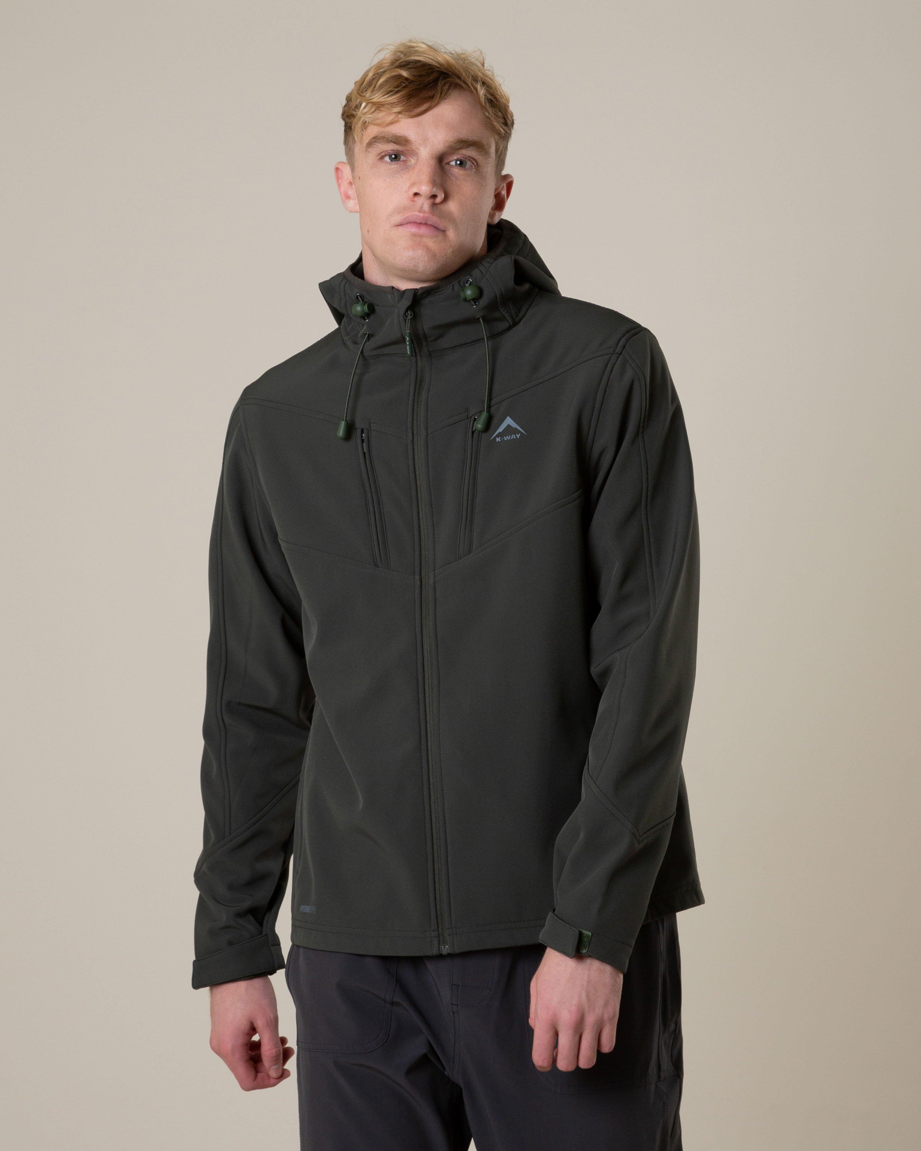 K-Way Men's Benji 2.1 Softshell Hooded Top -  Dark Olive