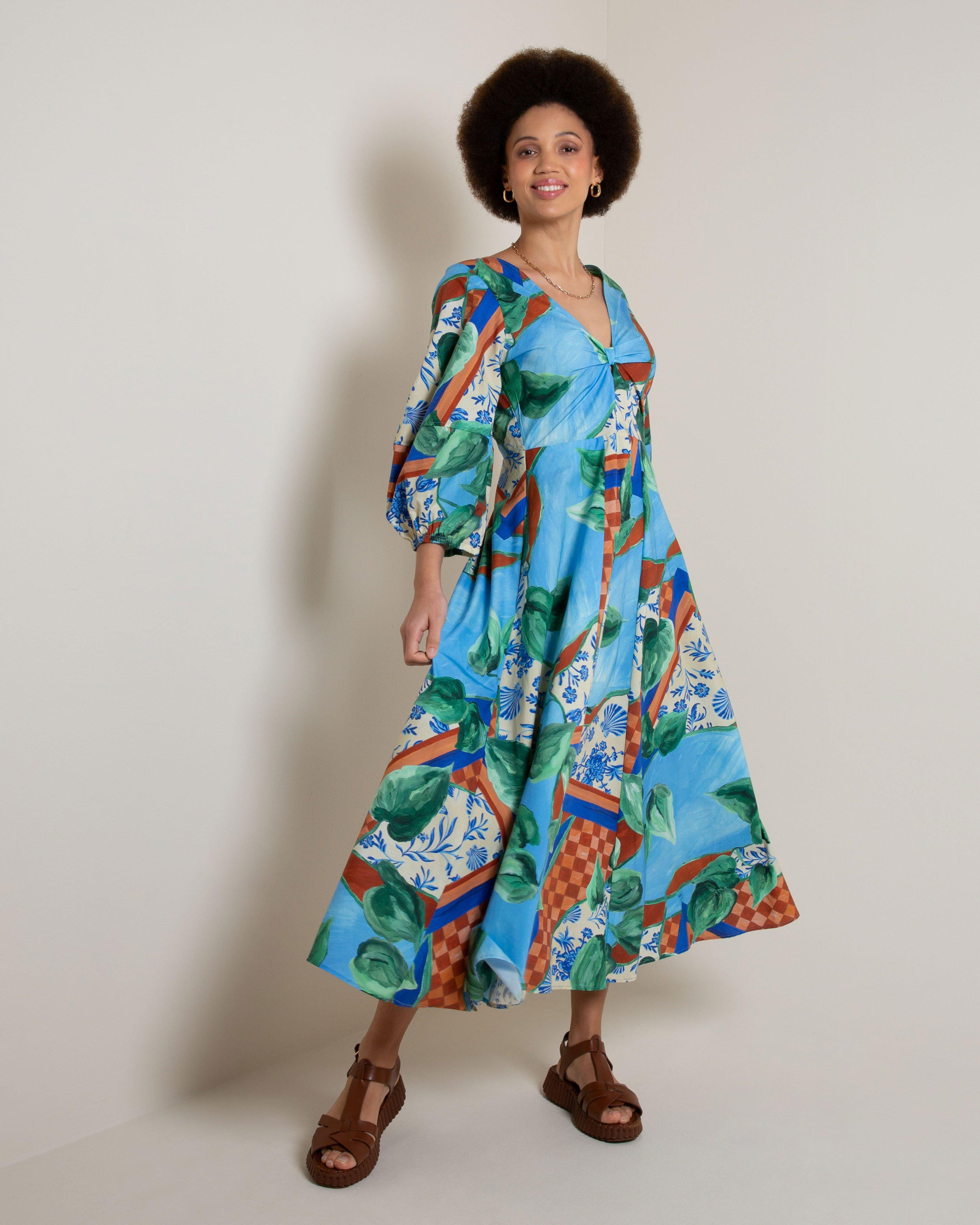 Mariselle Printed Poplin Dress - Poetry Clothing Store