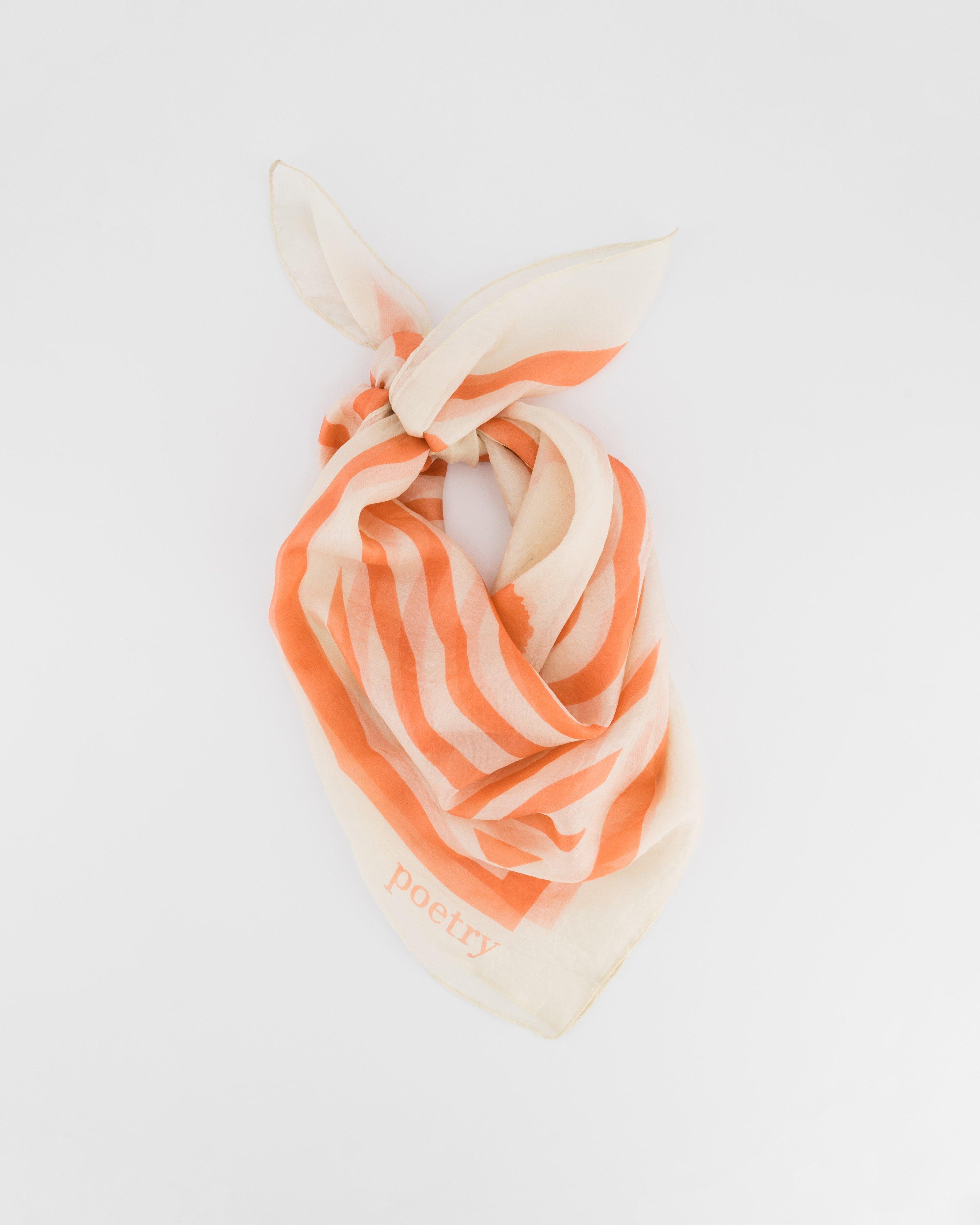 Vera Abstract Printed Silk Scarf -  Pink