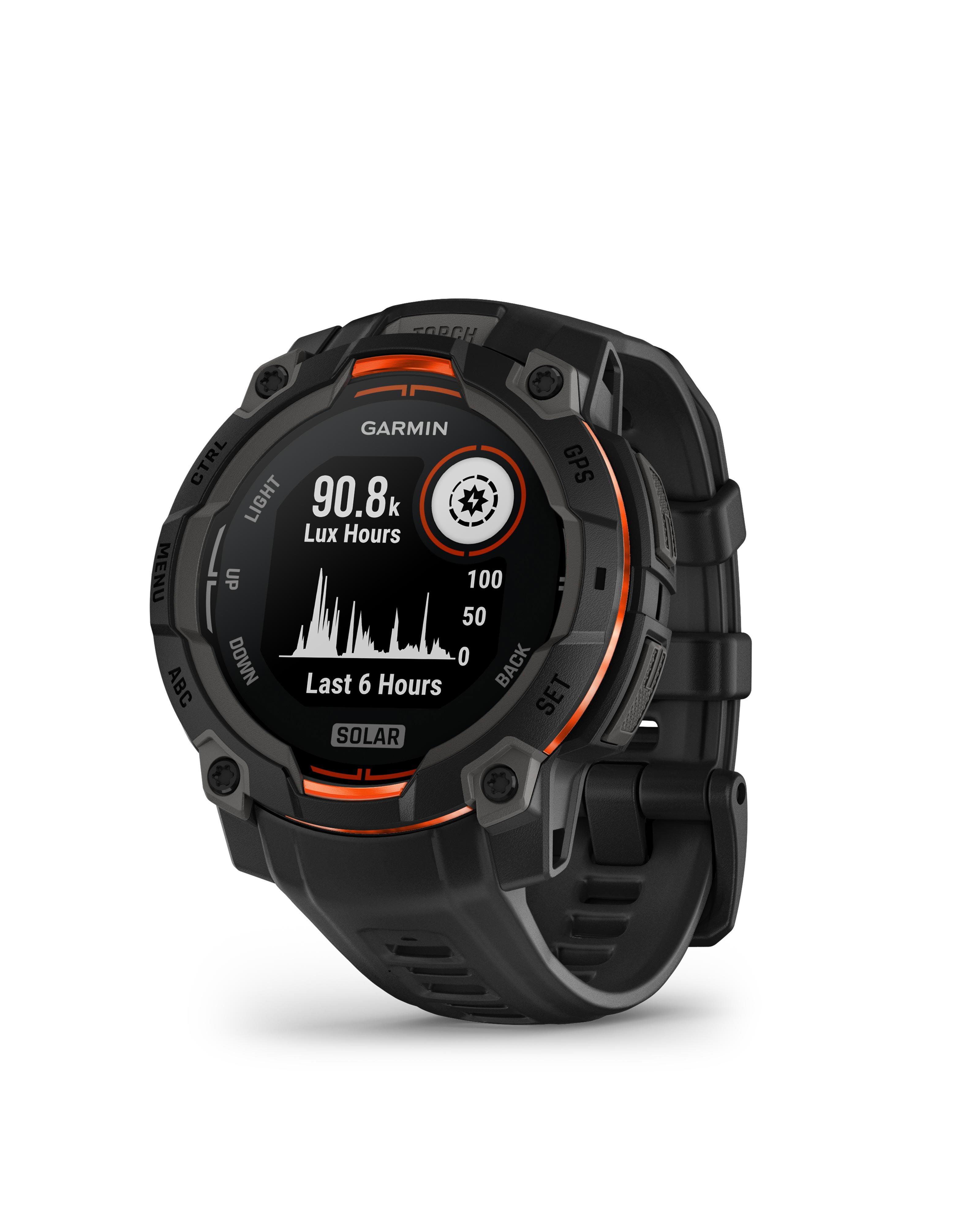 Garmin Instinct 3 Solar 45mm Smartwatch  -  Black